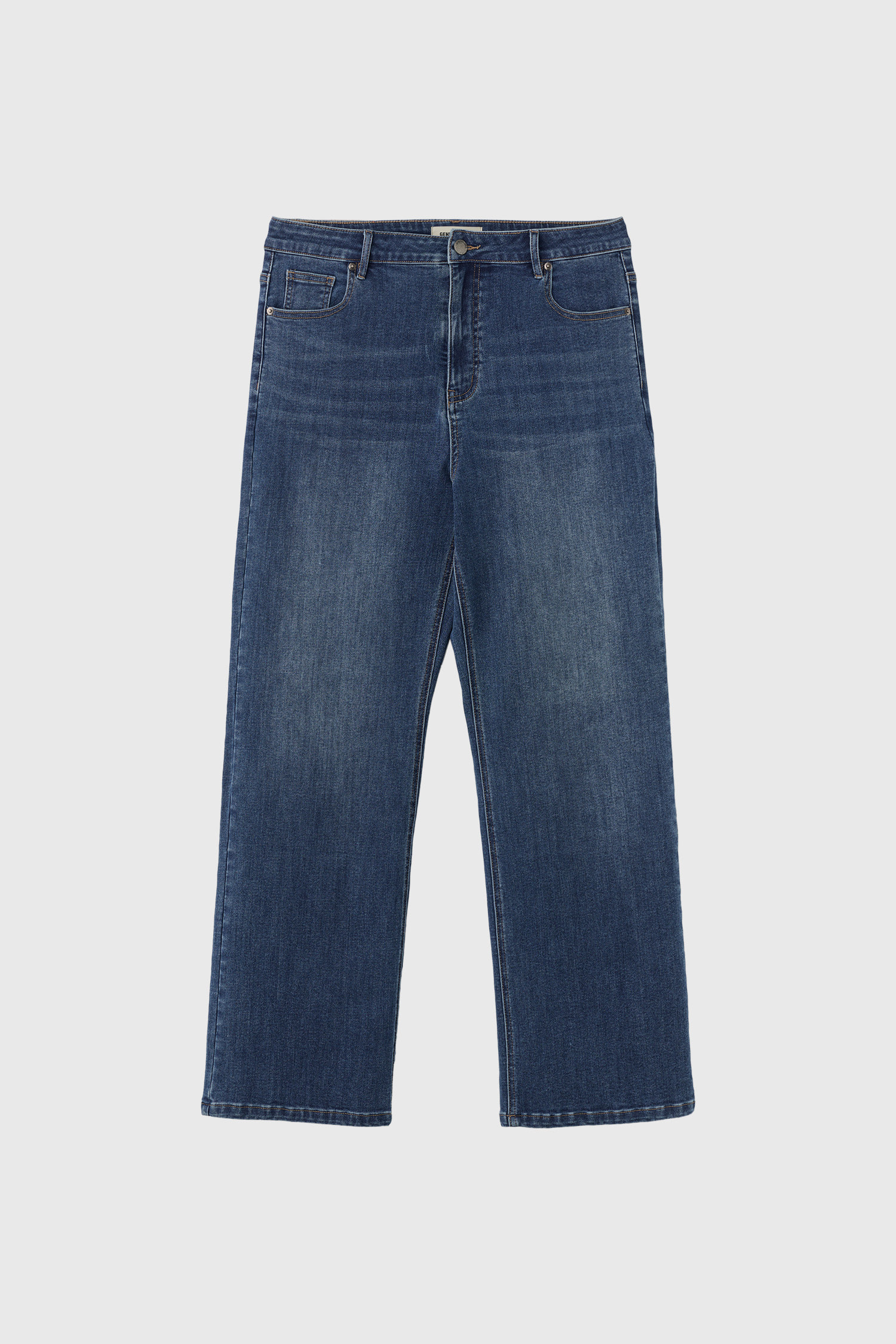 GENERAL IDEA] MAN 裏起毛ストレッチストレートデニムパンツ [NAVY