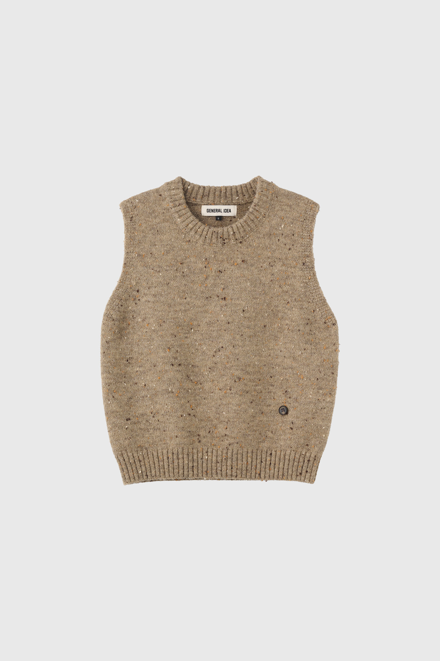 【GENERAL IDEA】Button Up Knit ビスチェ GENERAL IDEA] WOMAN リブ編みキャミビスチェ [BLACK]