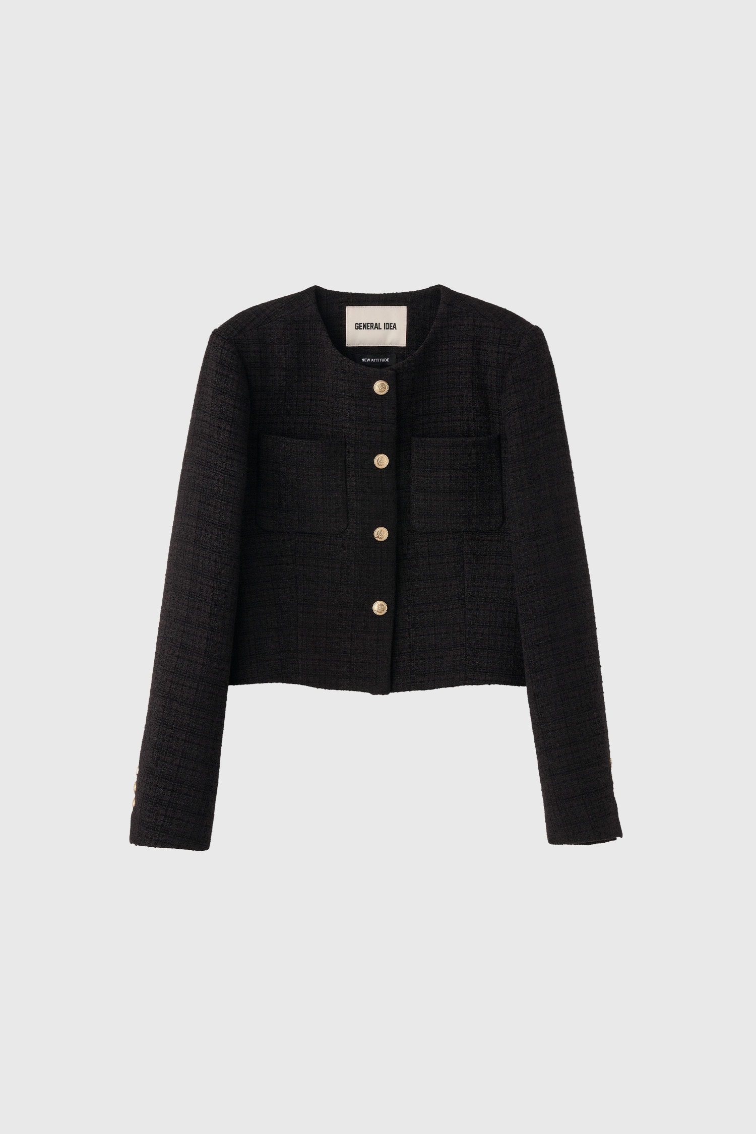 【GENERAL IDEA】レディース Boucle Tweed Knit ジャケット GENERAL IDEA】Boucle Tweed Knit Jacket CHARCOAL