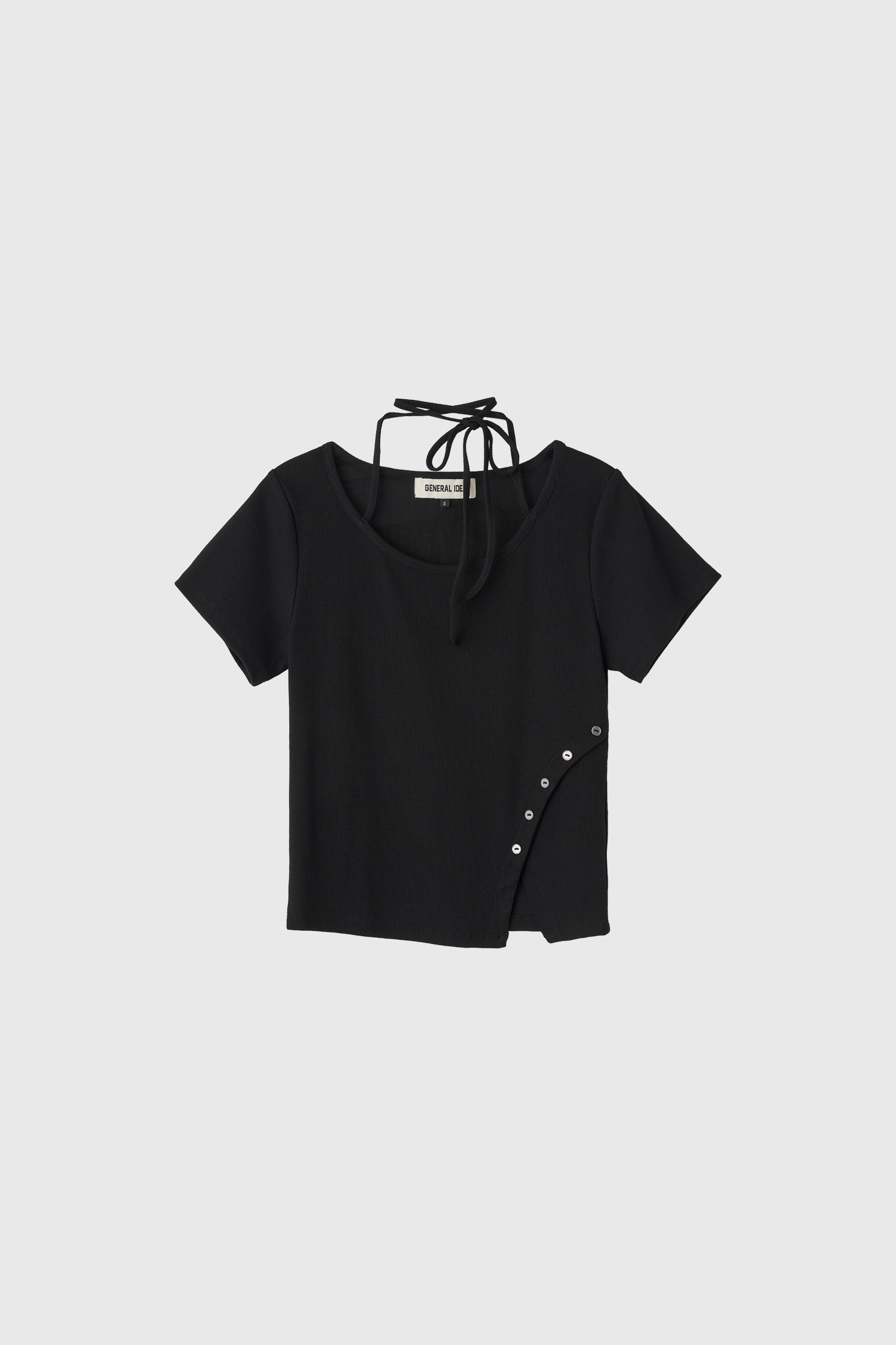 【GENERAL IDEA】Button Slit String 半袖Tシャツ Tシャツ - Tシャツ - GENERAL IDEA | ジェネラルアイディア