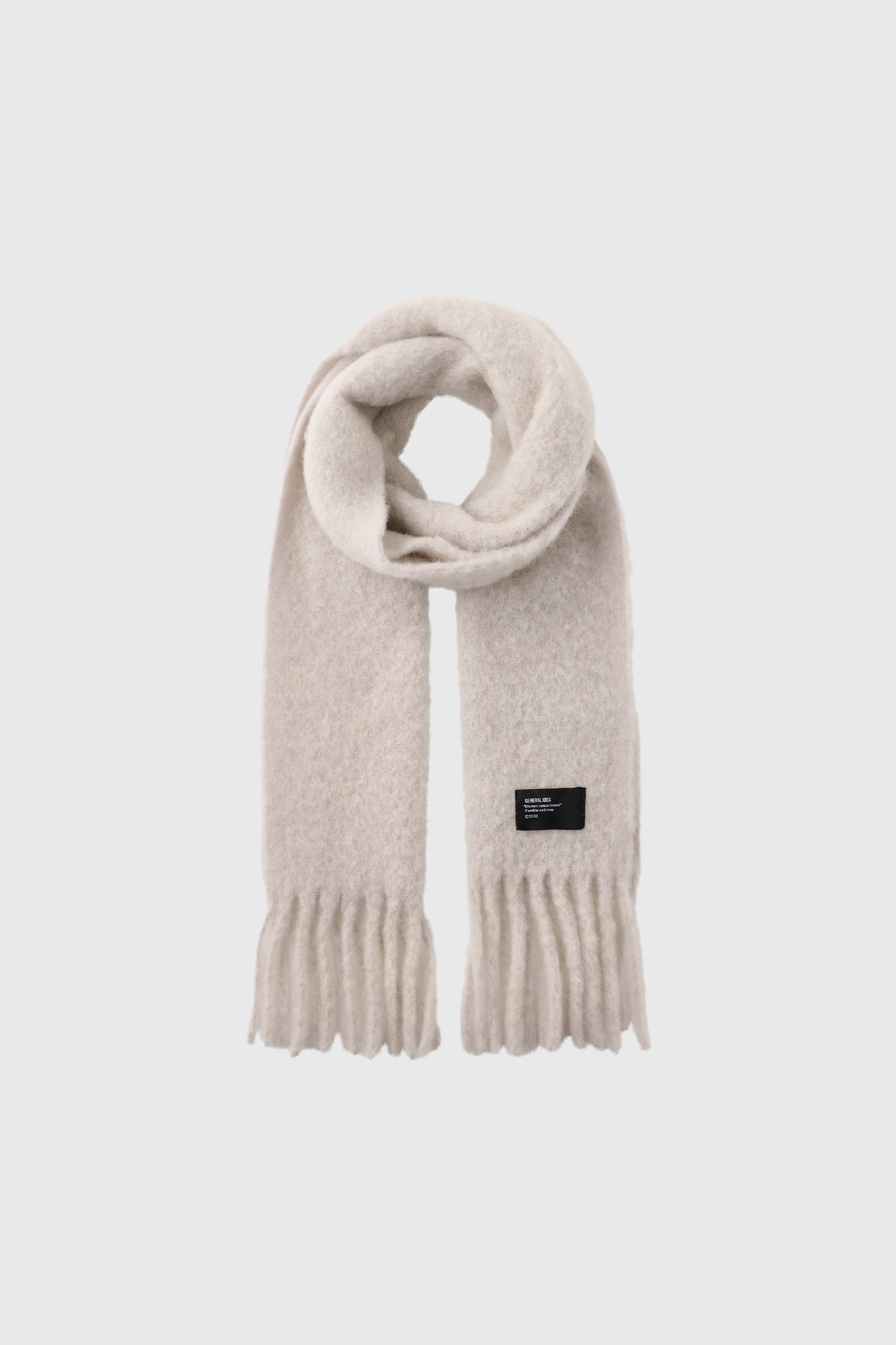 UNISEX ウールブレンドマフラー [LIGHT GREY]