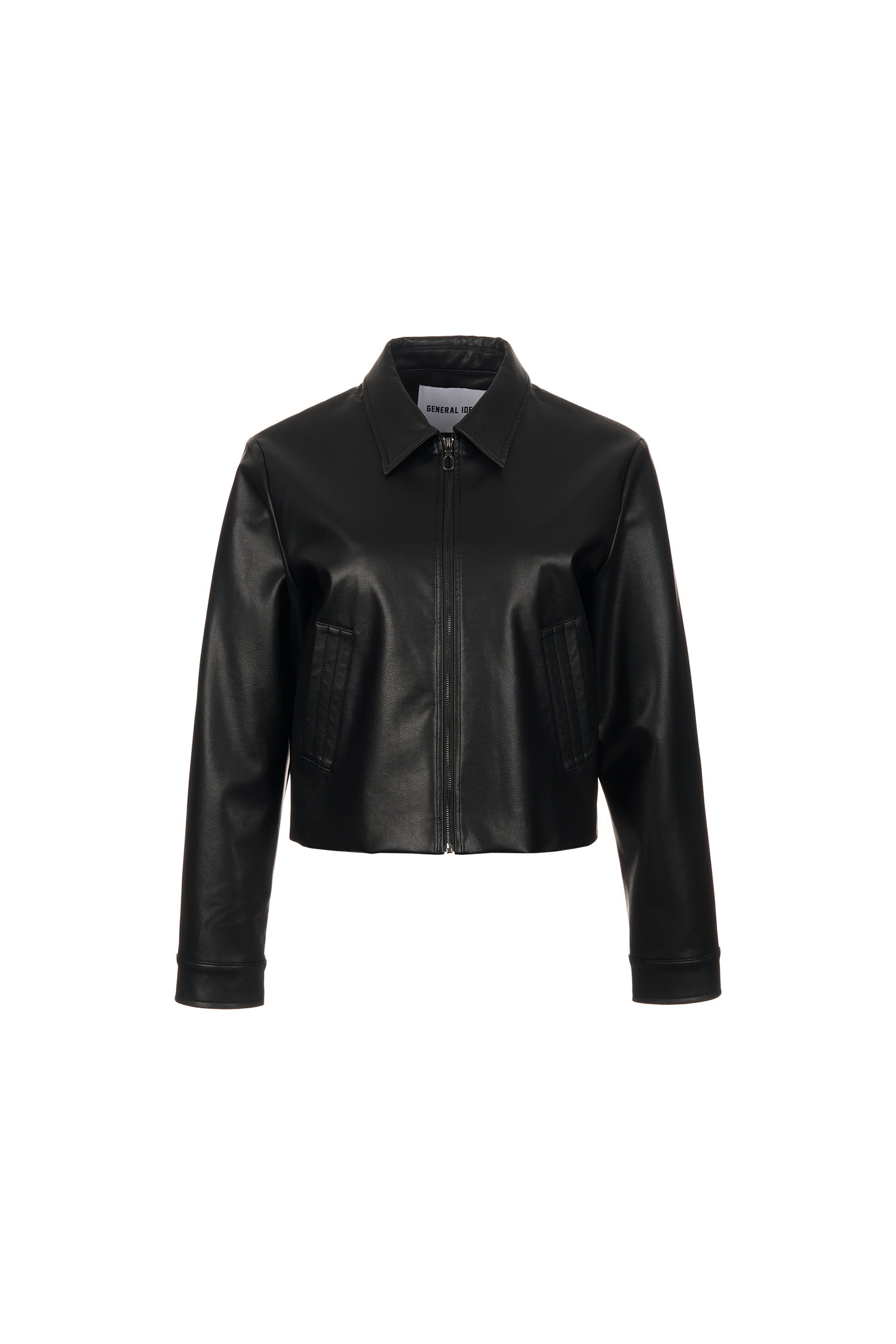 WOMAN ニュークラシック ジップアップ レザージャケット [BLACK