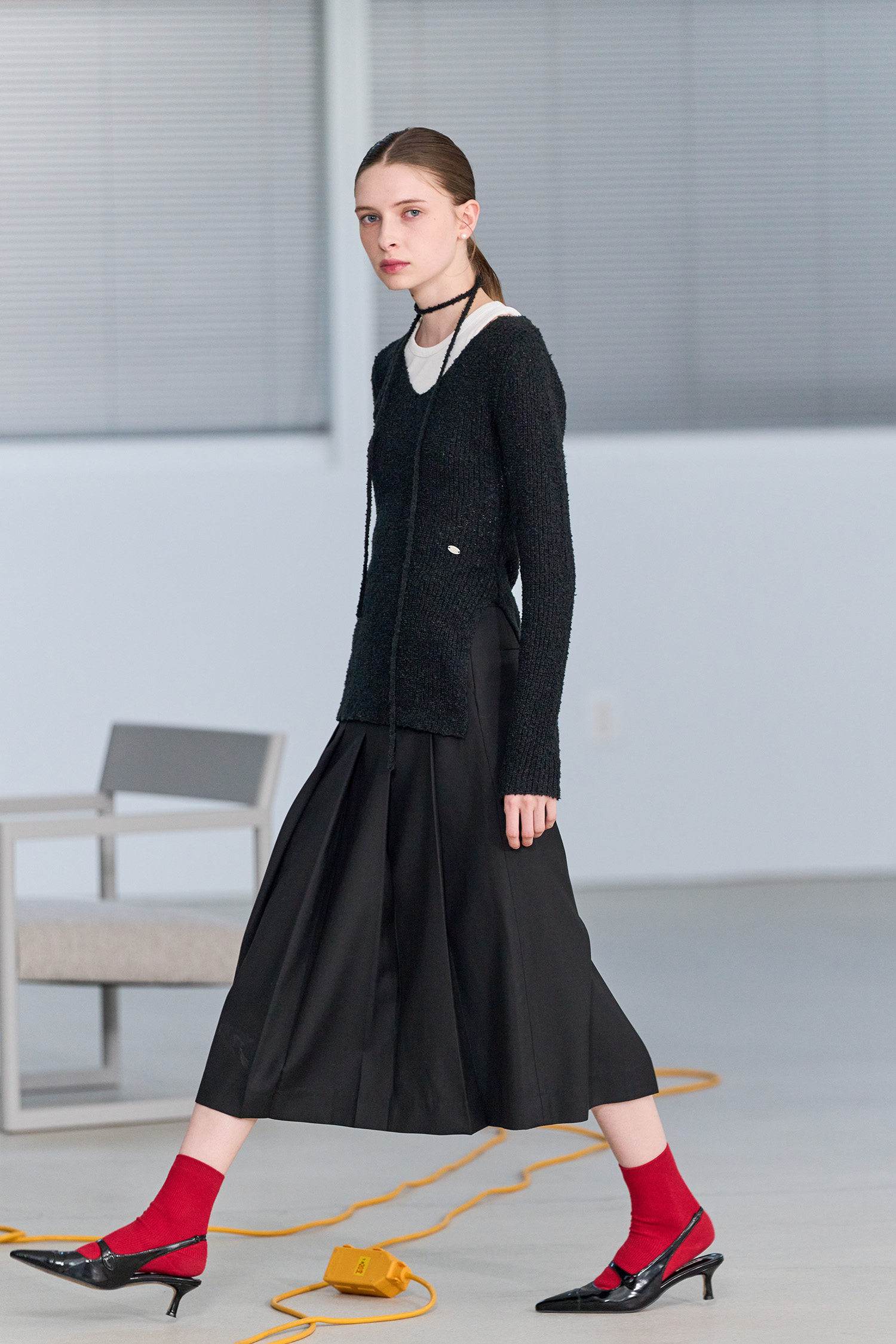 GENERAL IDEA プリーツミモレ丈フレアスカート 4ab2095e259b1cd6a176e069074c34