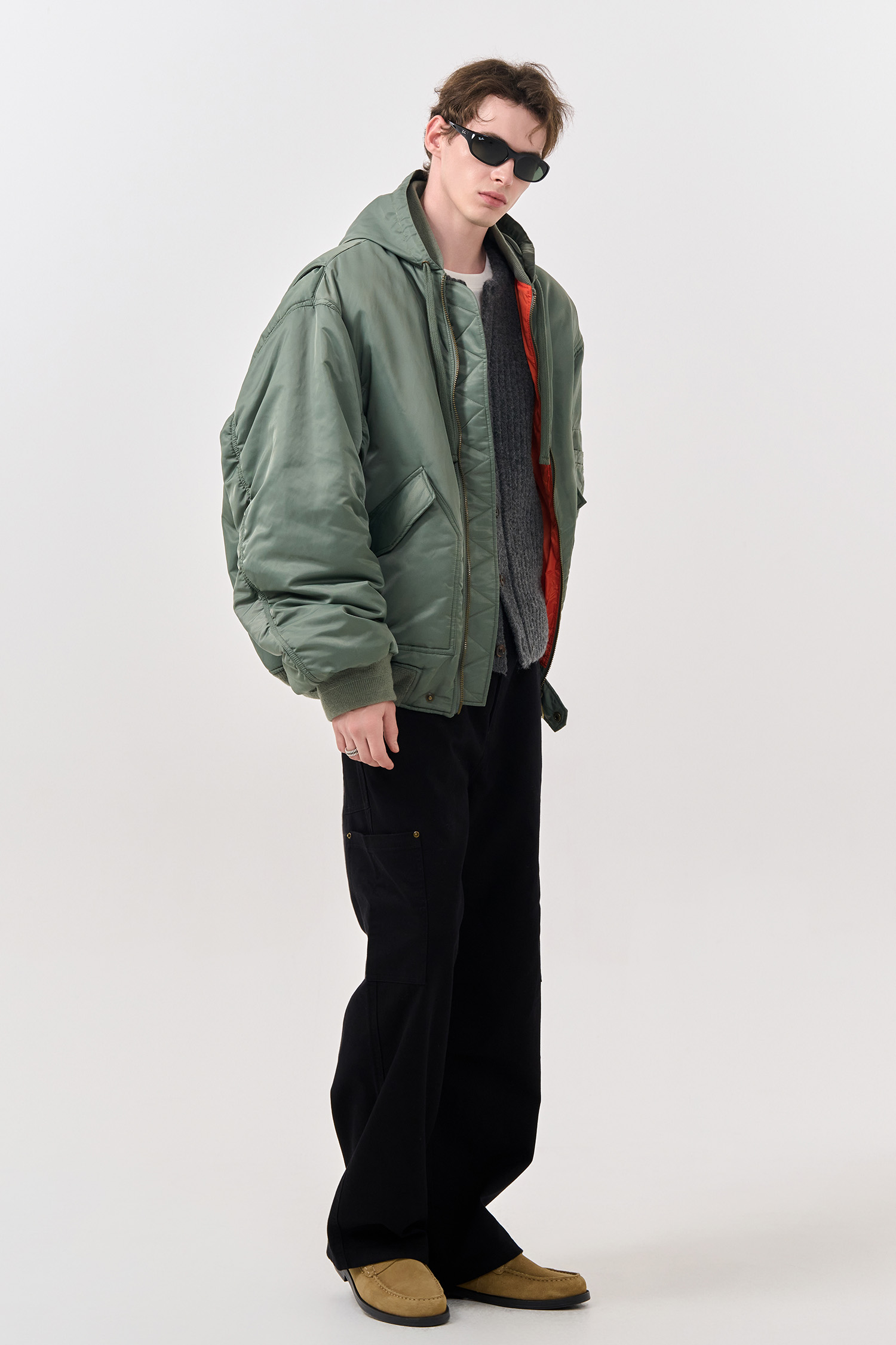 GENERAL IDEA] UNISEX オーバーサイズMA-1フライトジャケット