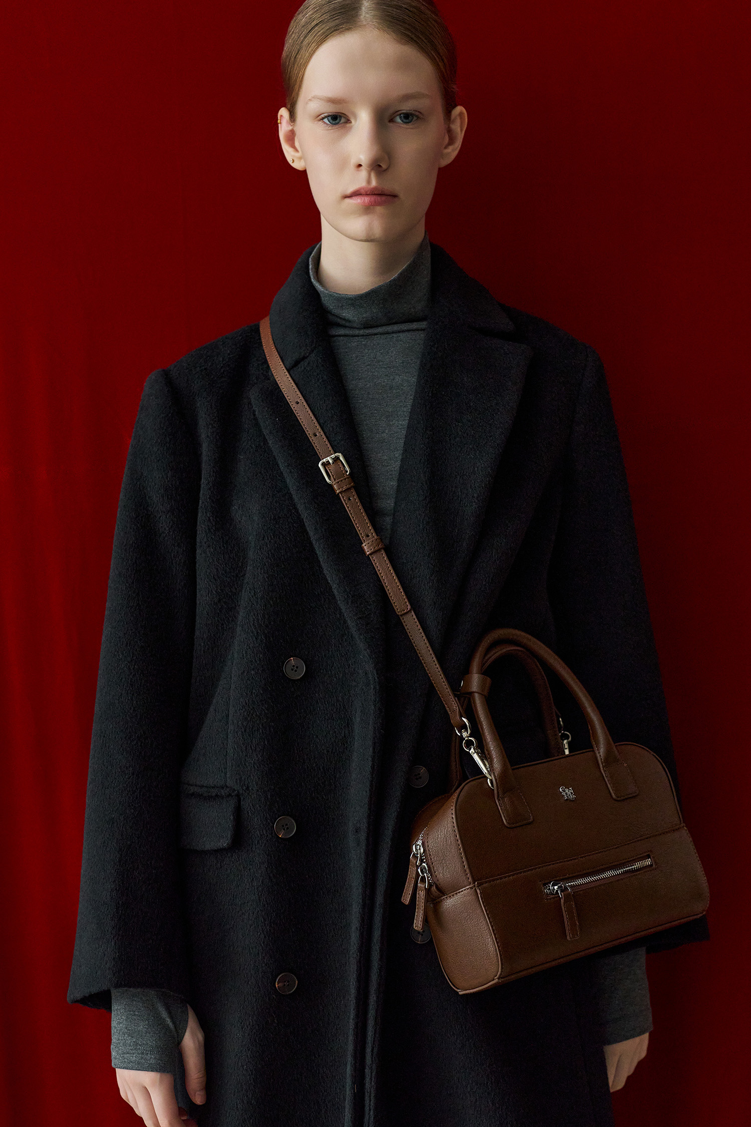 トートバッグ GENERAL IDEA WOMAN GNRL Eco Leather Tote Bag 5BMM170 GENERAL IDEA] WOMAN GNRL スクエア2wayトートバッグ [BROWN]