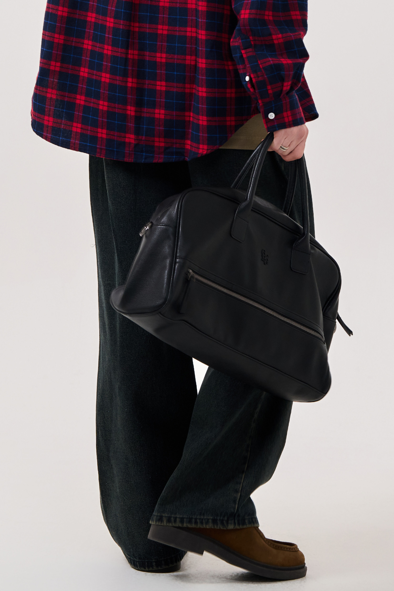 ★GENERAL IDEA★エコレザー ツーウェイバッグ - Black GENERAL IDEA] WOMAN GNRL スクエア2wayトートバッグ [BLACK]