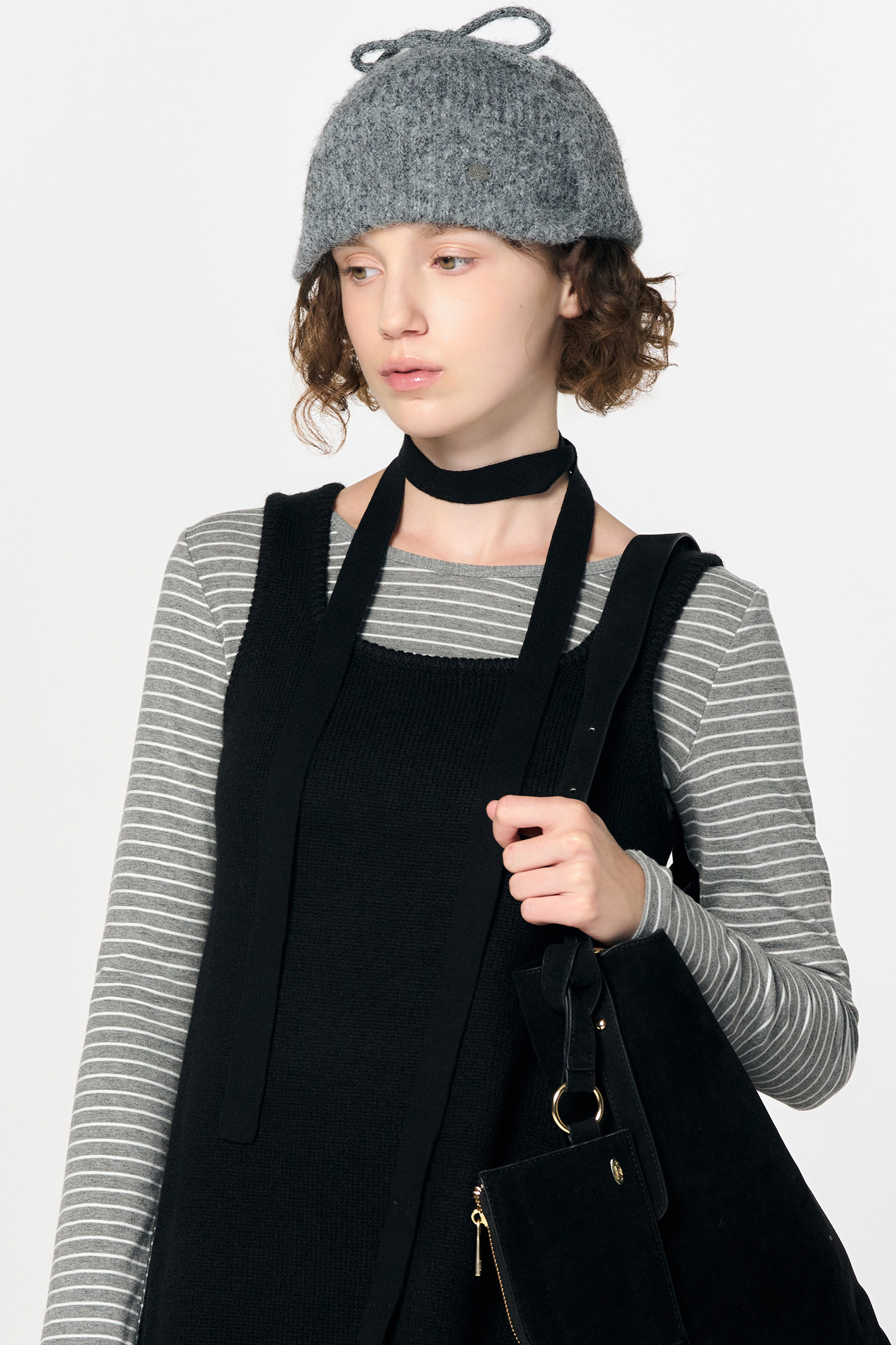 GENERAL IDEA] WOMAN イヤーフラップニットビーニー[GREY] (韓国