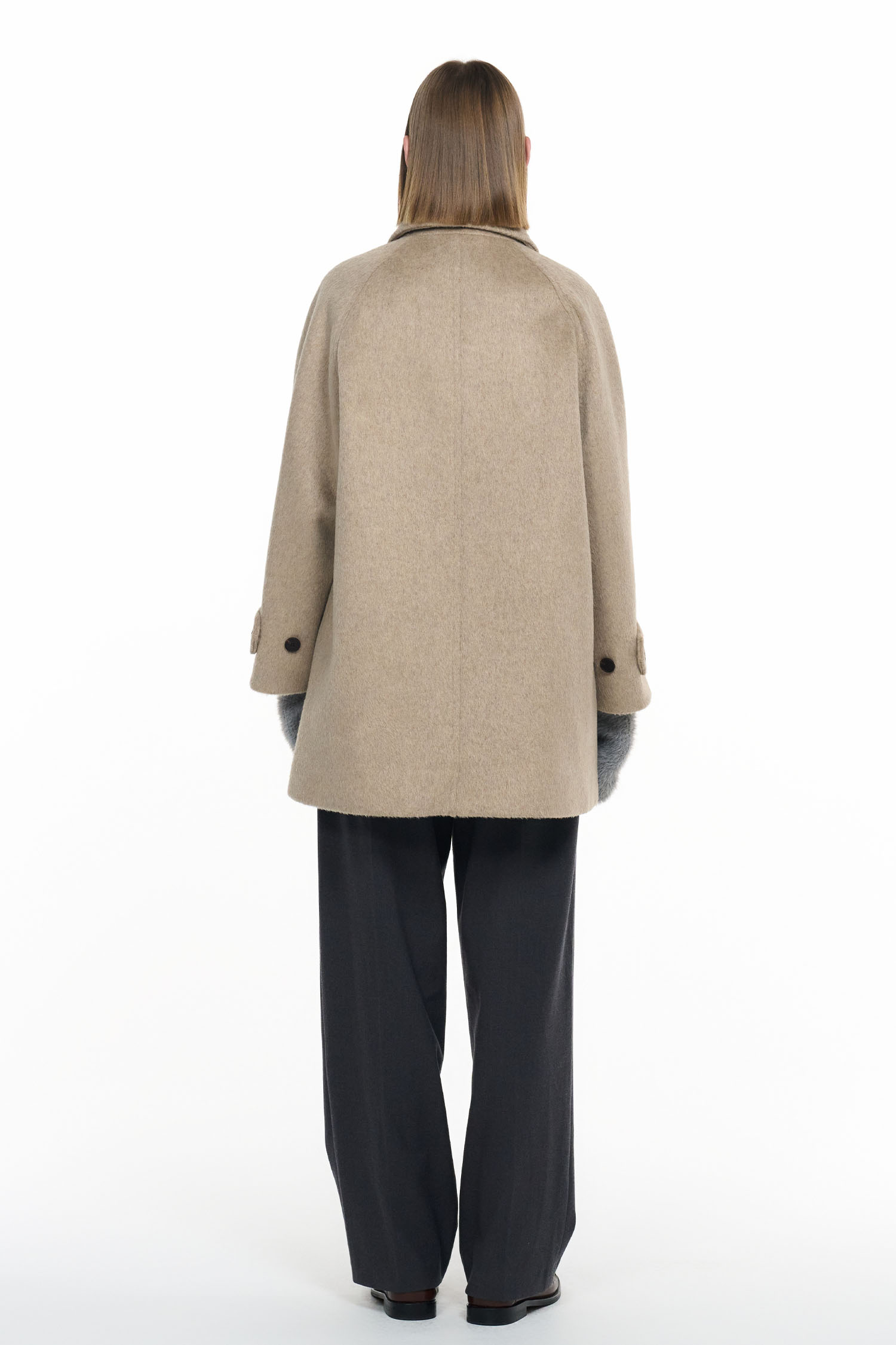 GENERAL IDEA(ジェネラルアイディア) ウール混ステンカラーコート GENERAL IDEA] WOMAN ウール混ステンカラーコート [BEIGE] (韓国