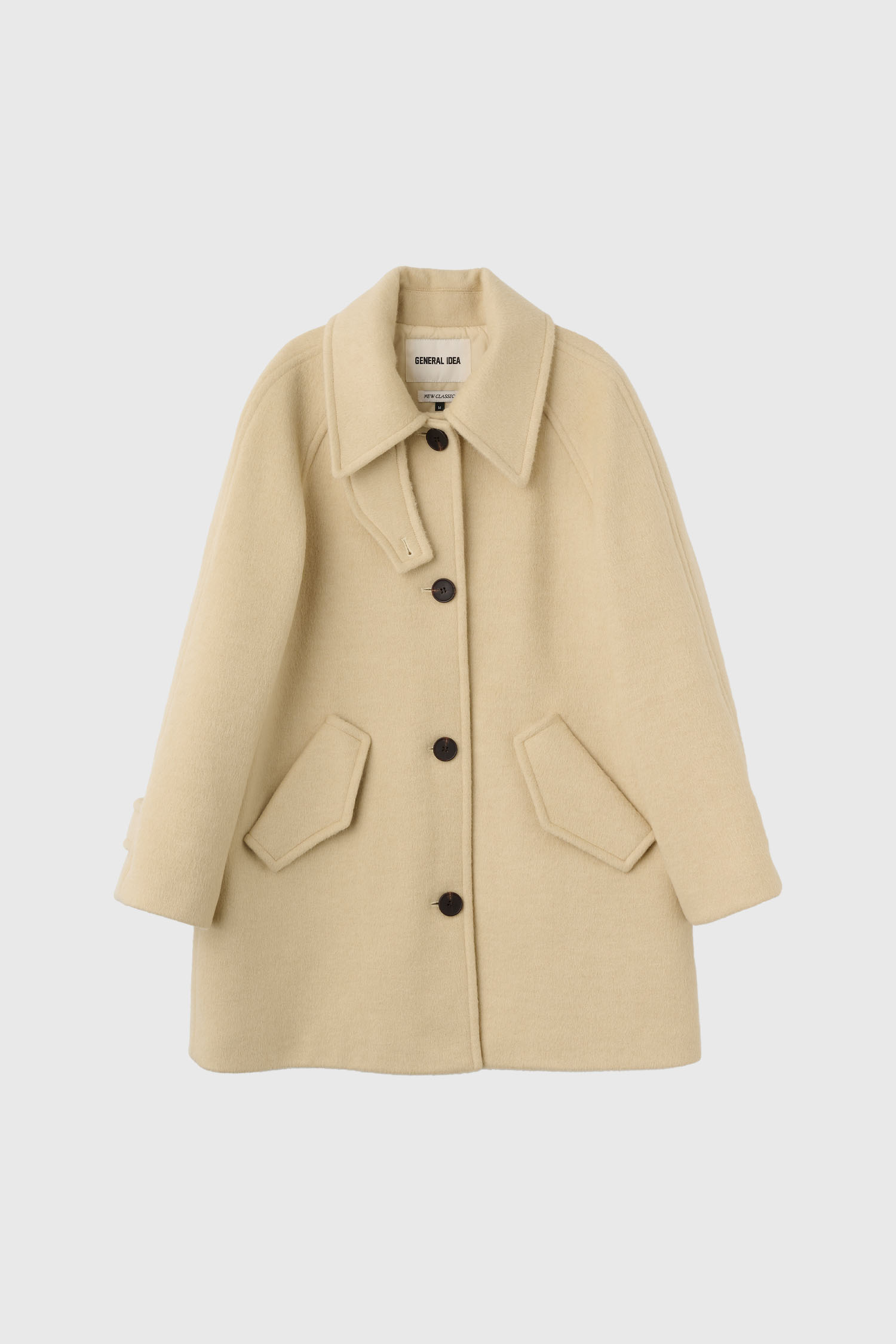 GENERAL IDEA] WOMAN ウール混ステンカラーコート [BUTTER] (韓国