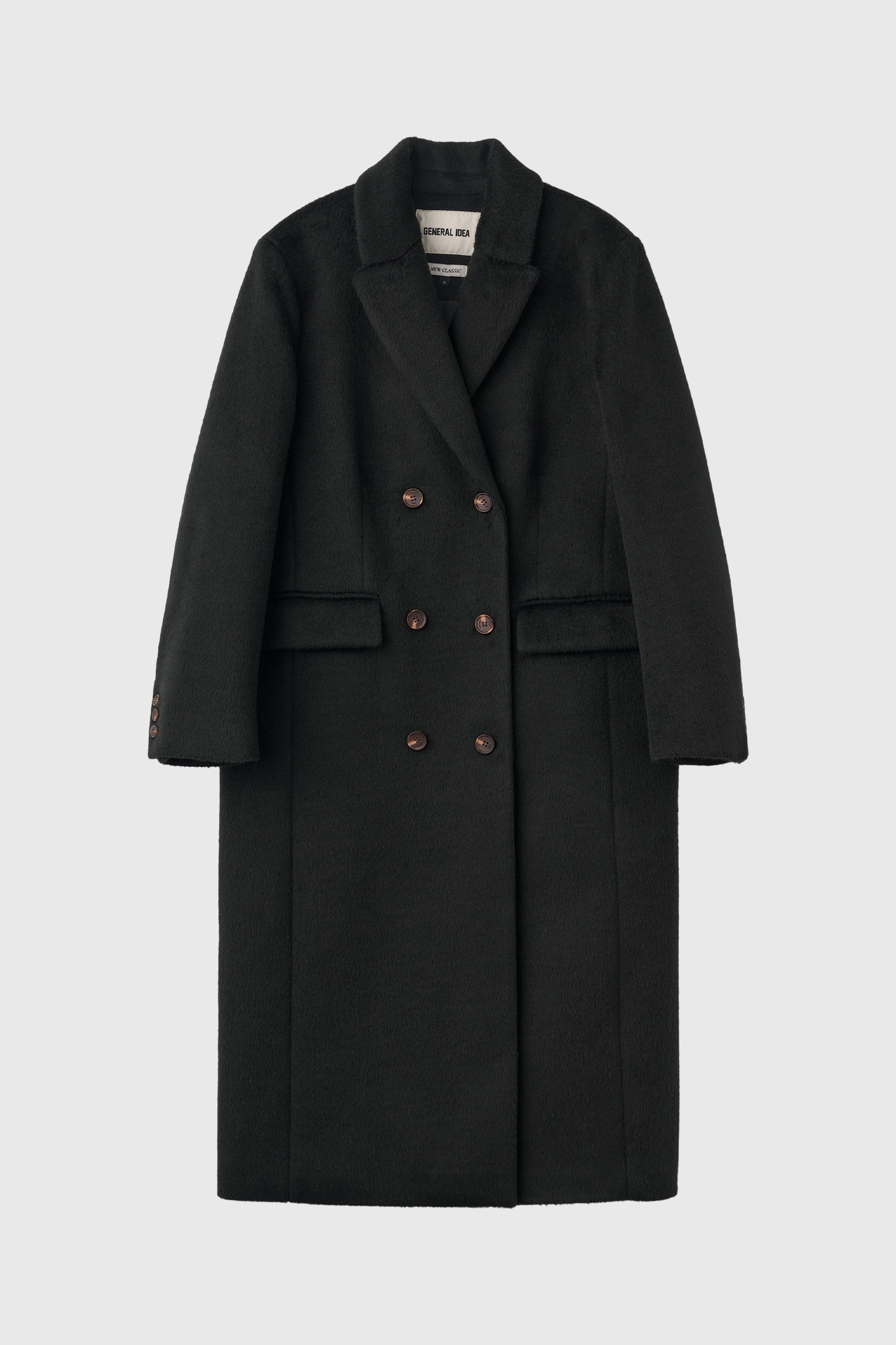 GENERAL IDEA] WOMAN ウール混ロングコート [BLACK] (韓国ファッション