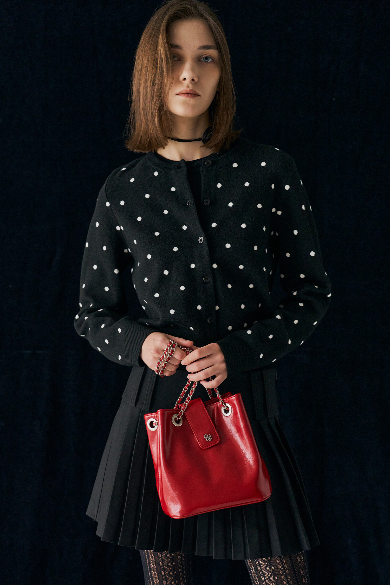 GENERAL IDEA] WOMAN GNRL 2wayミニバケットチェーンバック [RED