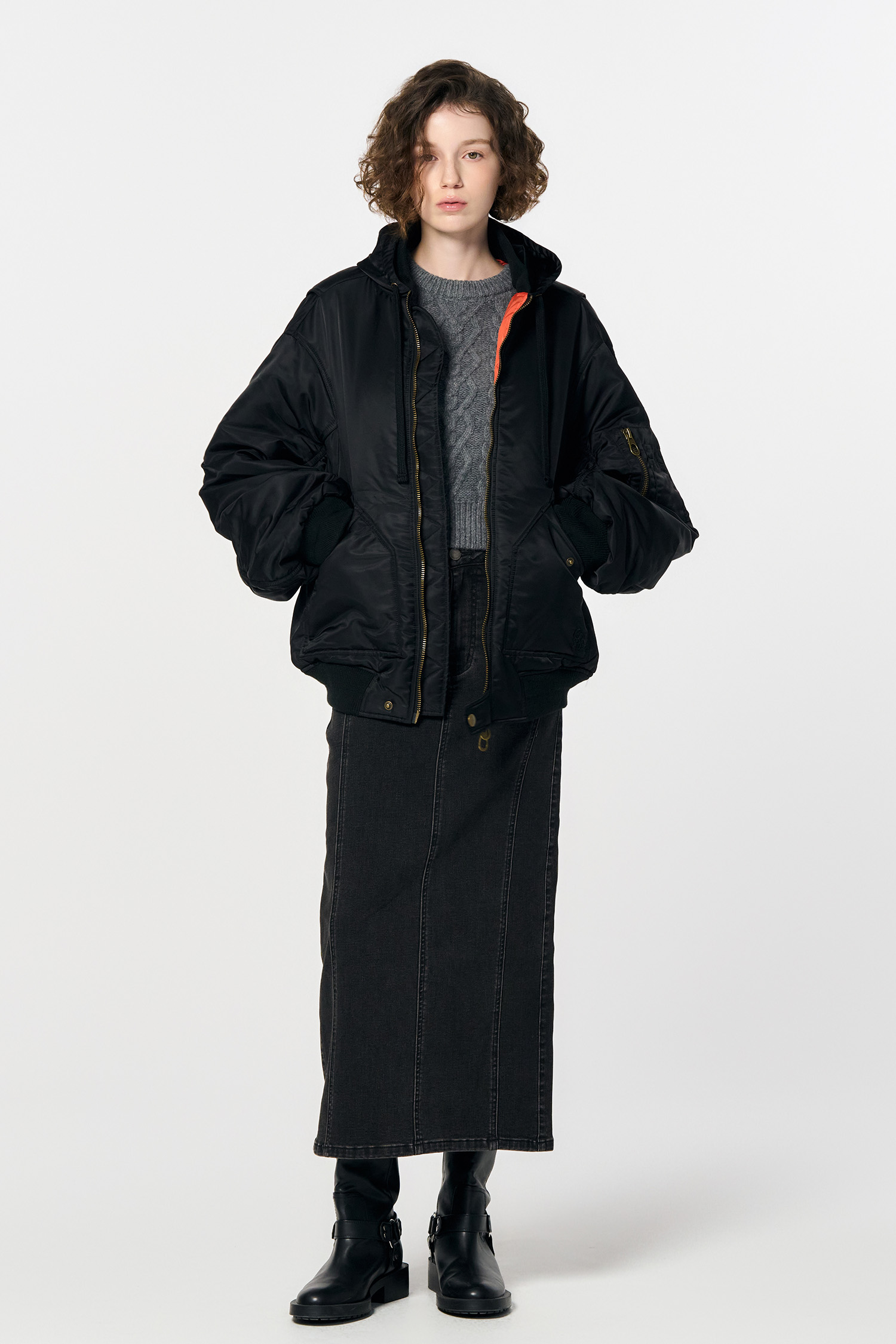 GENERAL IDEA] UNISEX オーバーサイズMA-1フライトジャケット