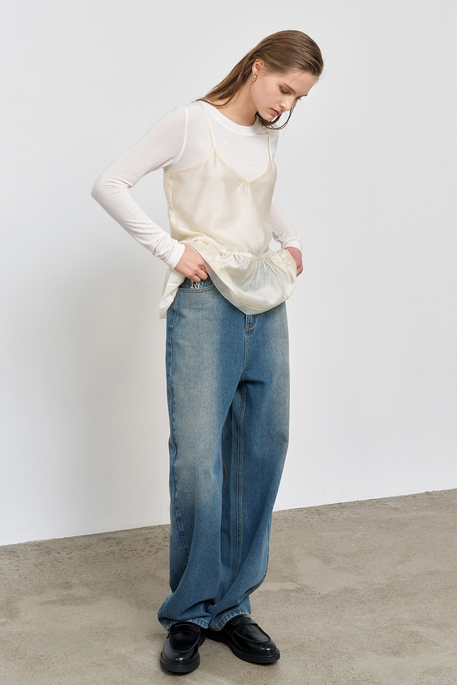 cow cow　curensology レイヤードギャザーキャミ cow cow様専用 curensology レイヤードギャザーキャミ