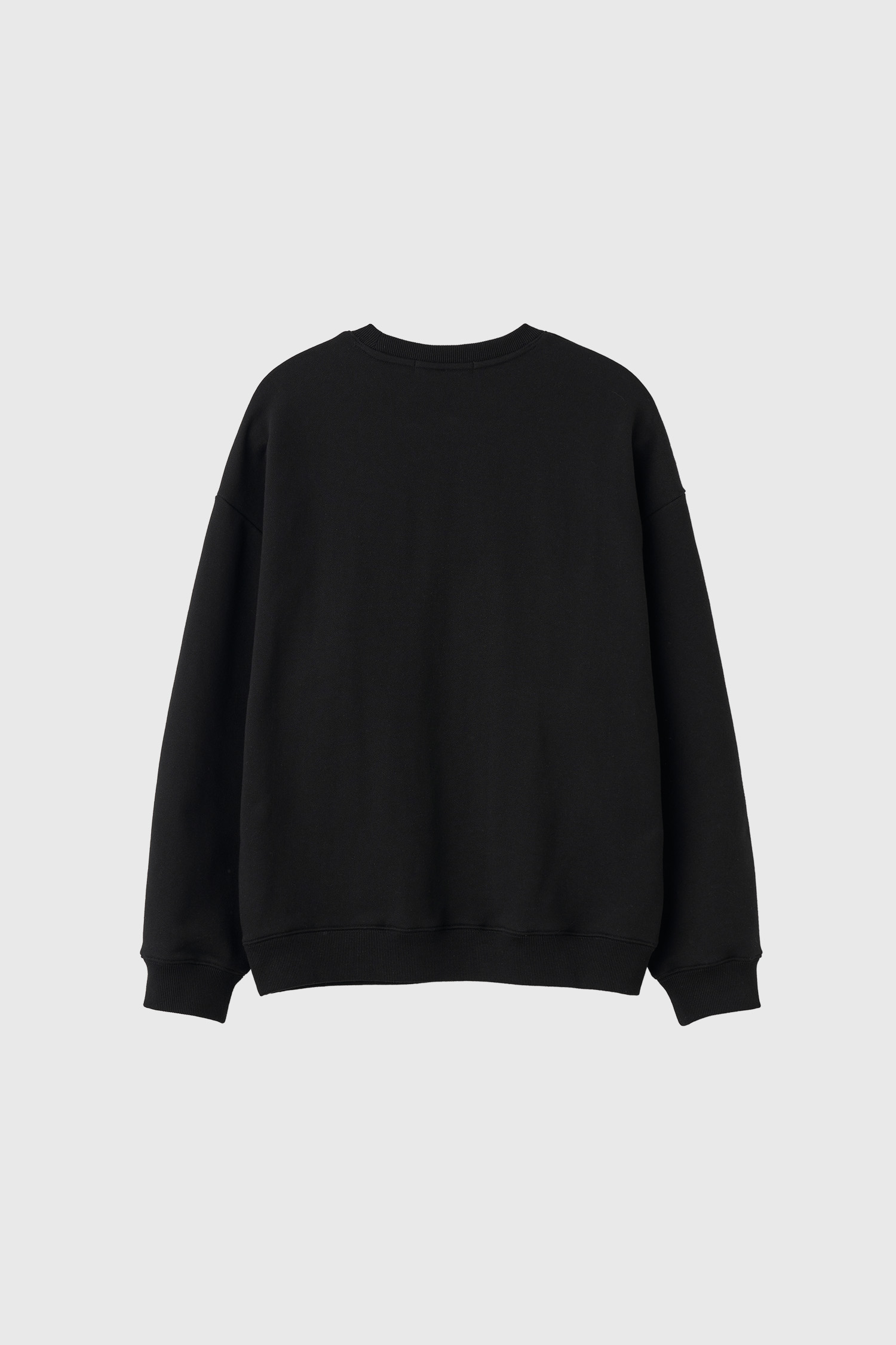 UNISEX NEWIDEA アップリケ刺繍オーバーサイズスウェット [BLACK]