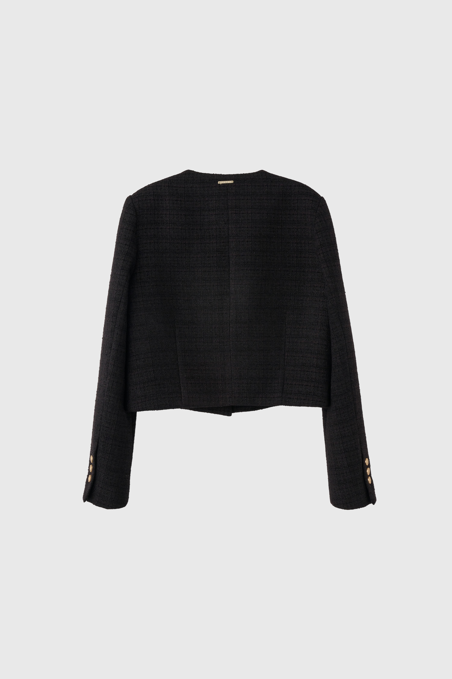 GENERAL IDEA] WOMAN ノーカラースタンダードツイードジャケット