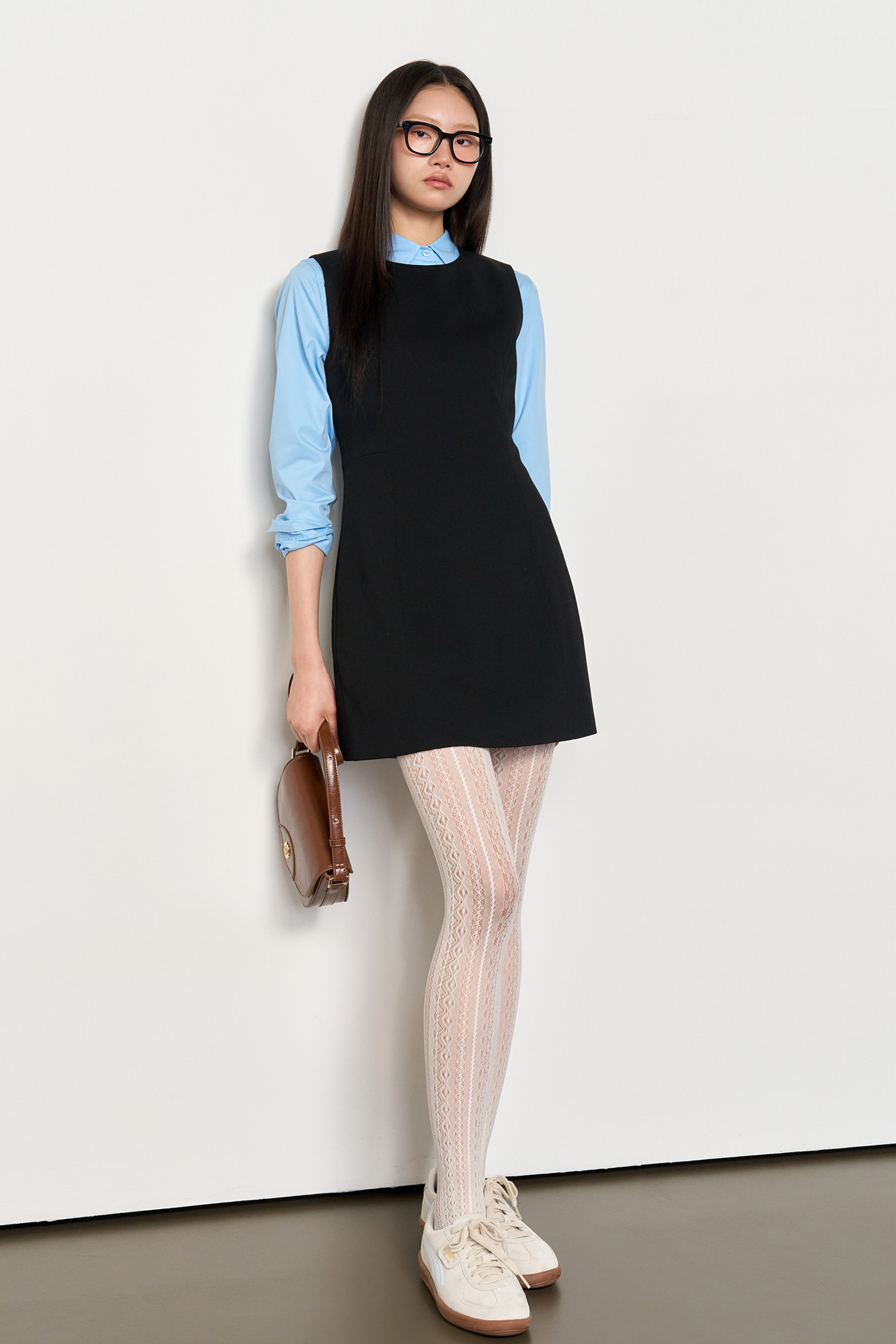 【GENERAL IDEA】ミニマル ミニワンピース【全2カラー】 WOMAN ミニマルAラインミニワンピース [BLACK]
