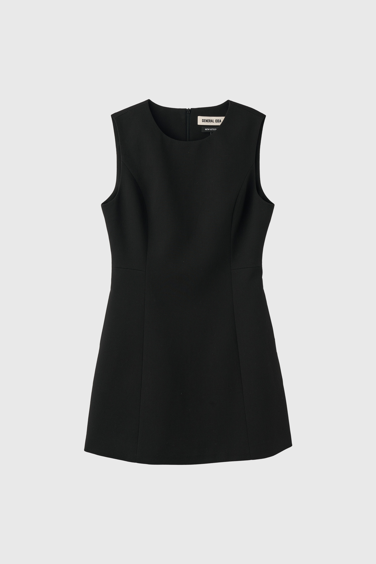WOMAN ミニマルAラインミニワンピース [BLACK]