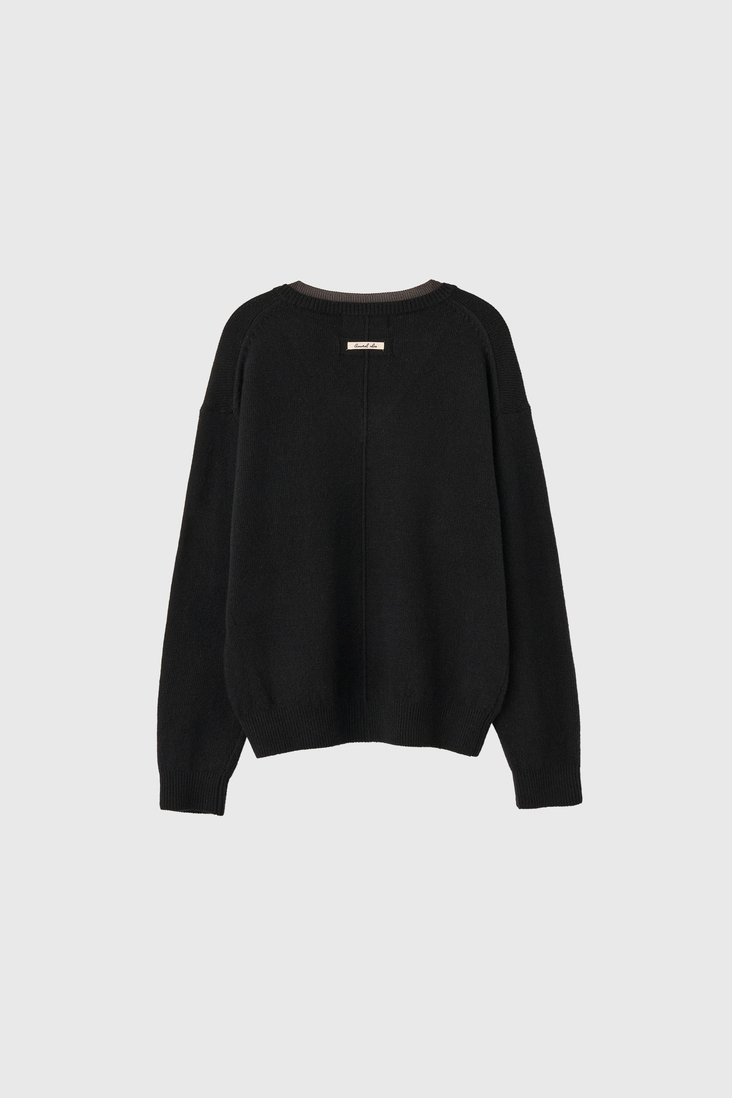 WOMAN レイヤードVネックニットプルオーバー [BLACK]