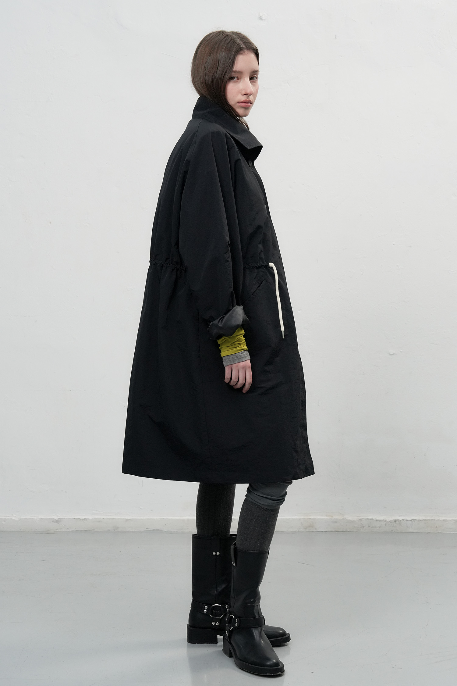 WOMAN キルティングベストサファリコート [BLACK]