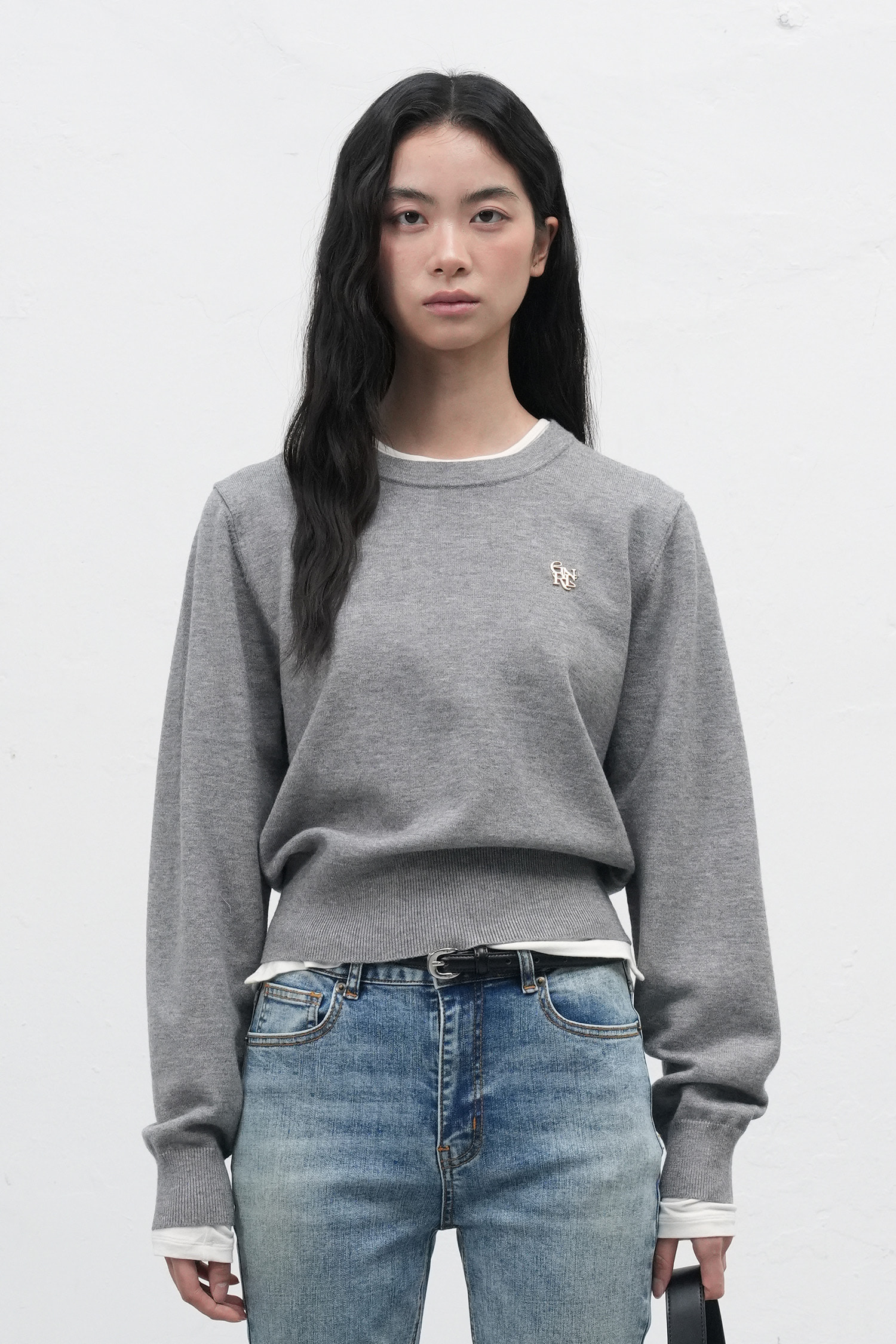 【美品】マークアンドロナ　防寒　ニット　プルオーバー　48 L 美品】マークアンドロナ 防寒 ニット プルオーバー 48 L