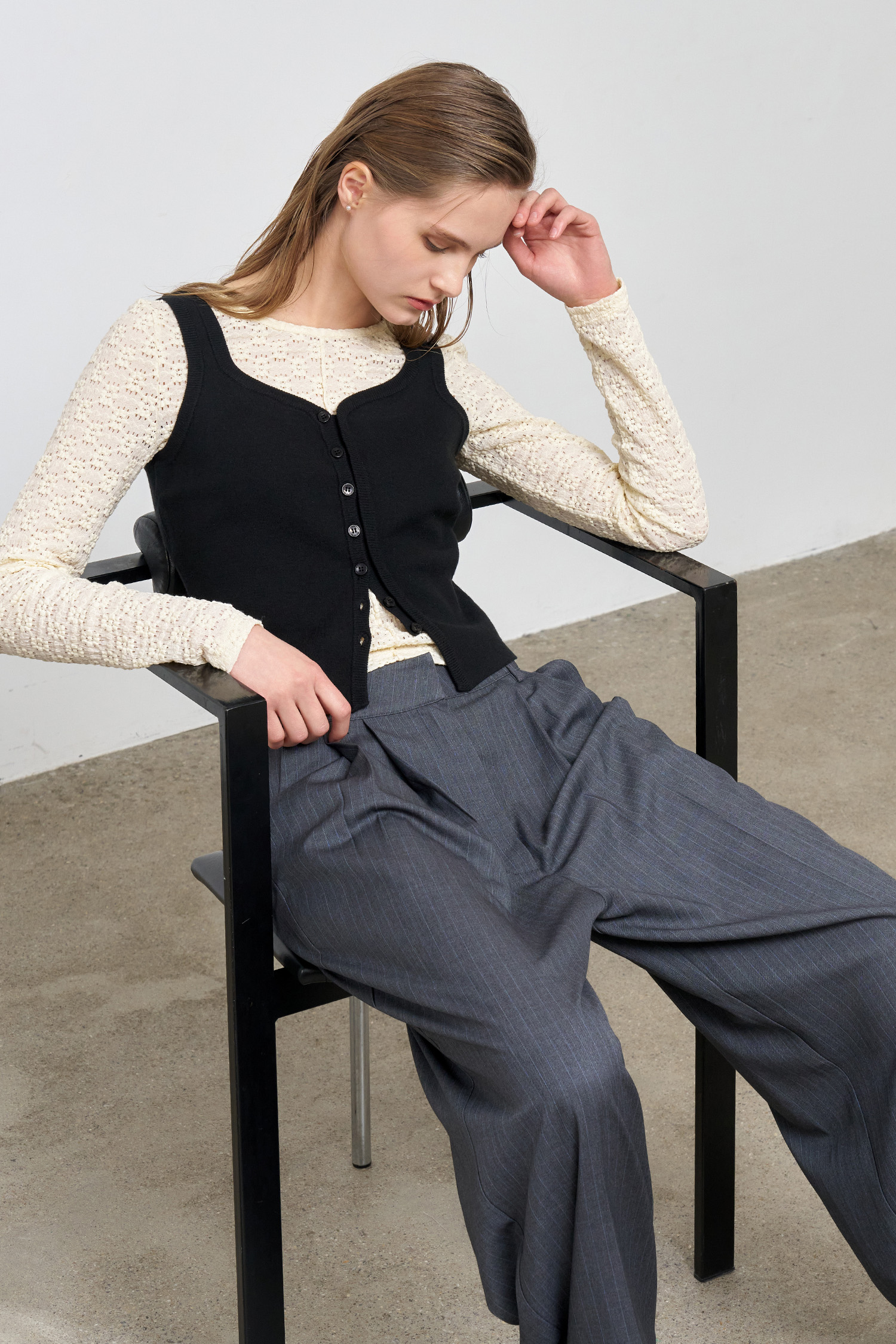 【GENERAL IDEA】Button Up Knit ビスチェ WOMAN - VEST - GENERAL IDEA | ジェネラルアイディア