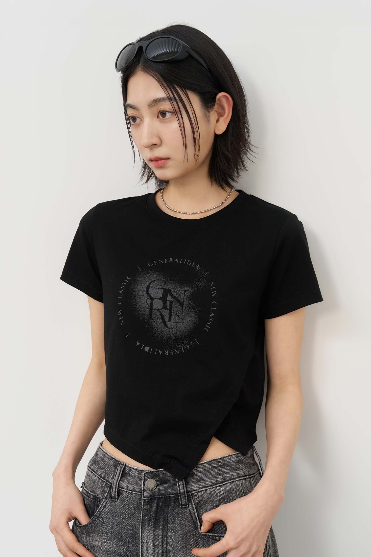 【GENERAL IDEA】Button Slit String 半袖Tシャツ Tシャツ - Tシャツ - GENERAL IDEA | ジェネラルアイディア
