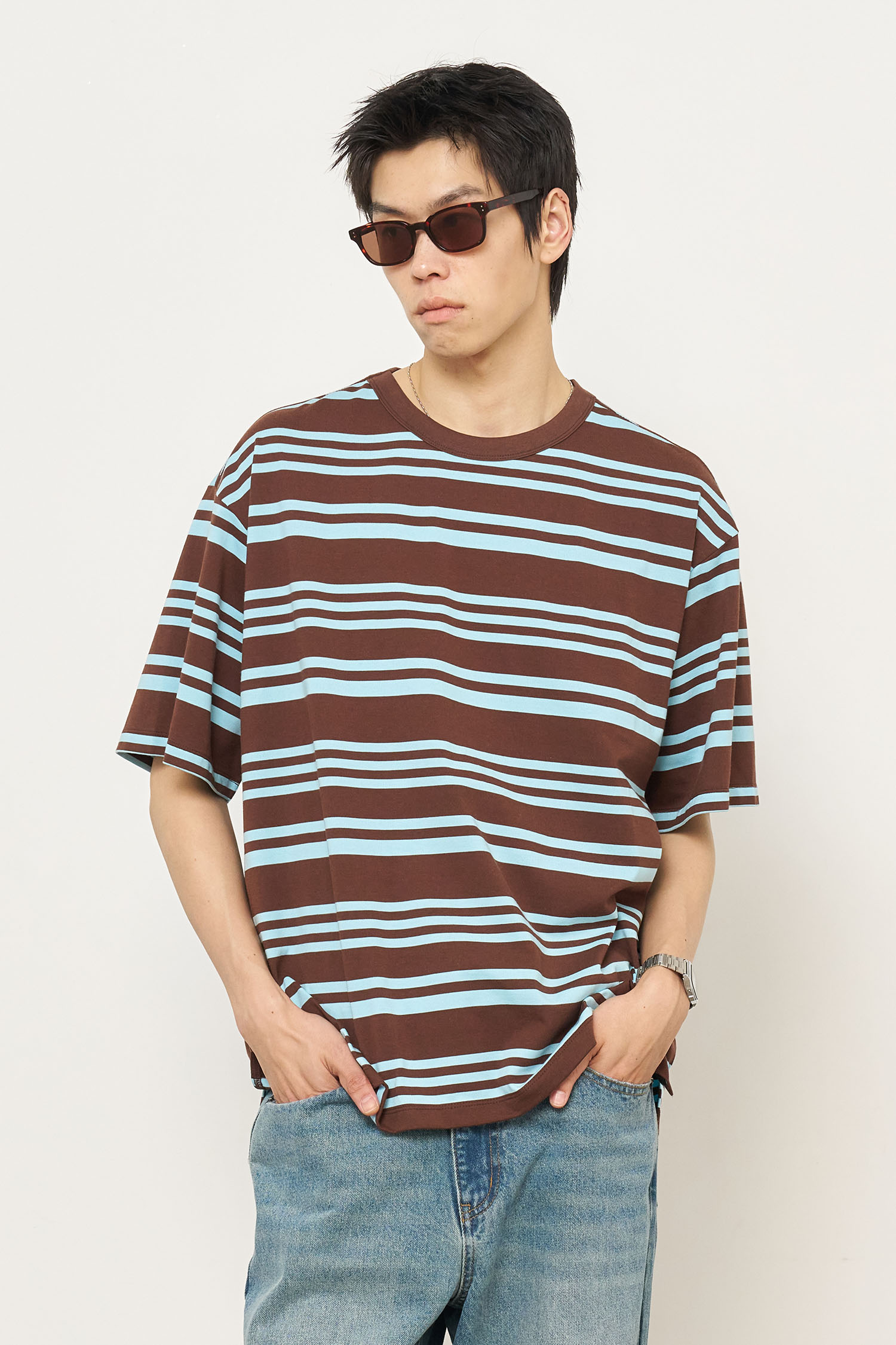 Tシャツ・カットソー GENERAL IDEA Tencel Essential Half Pullover 5BMM175 Tシャツ・カットソー GENERAL IDEA Tencel Essential Half