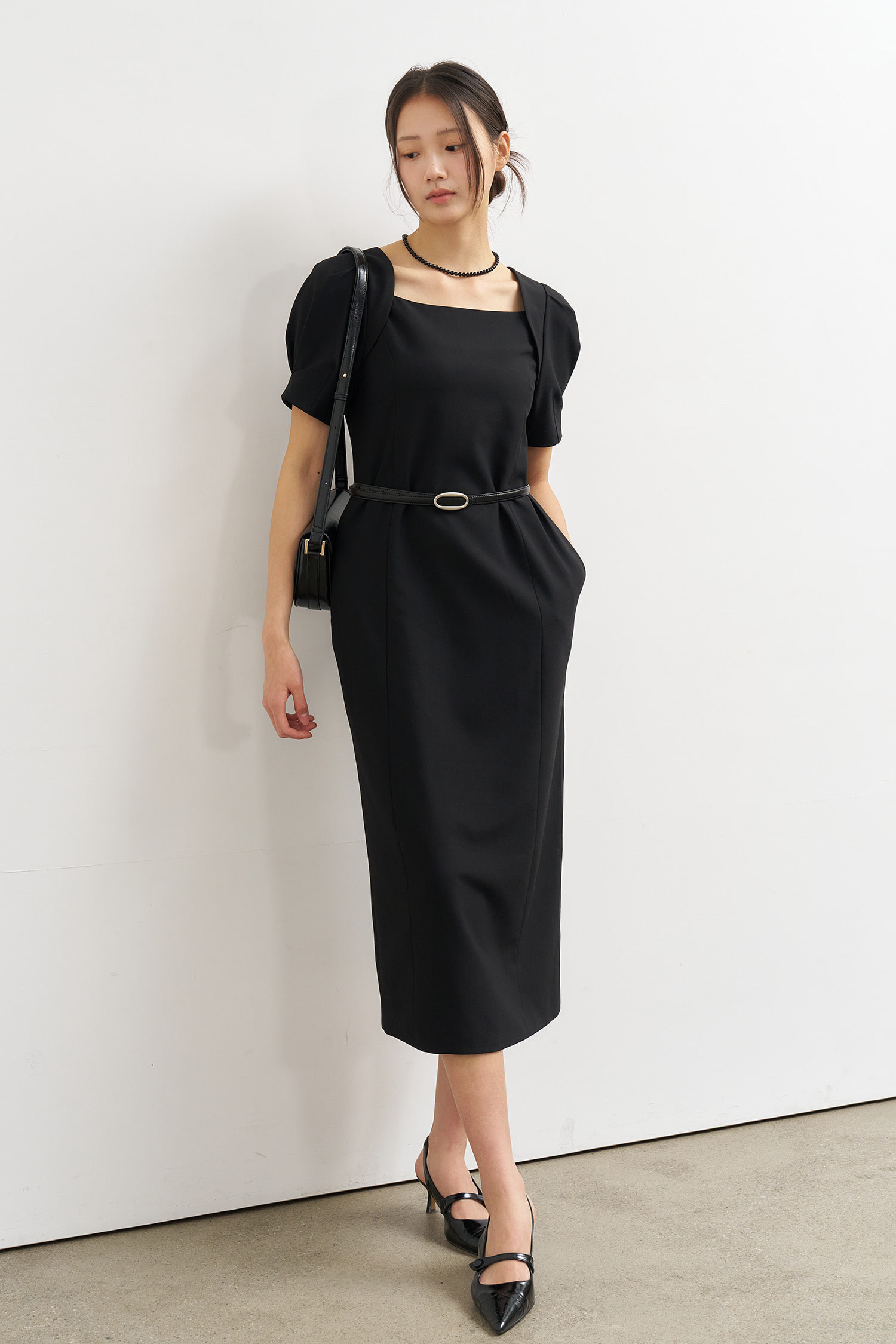 【GENERAL IDEA】V-Neck Puff Long 半袖ワンピース WOMAN - ONE PIECE - GENERAL IDEA | ジェネラルアイディア
