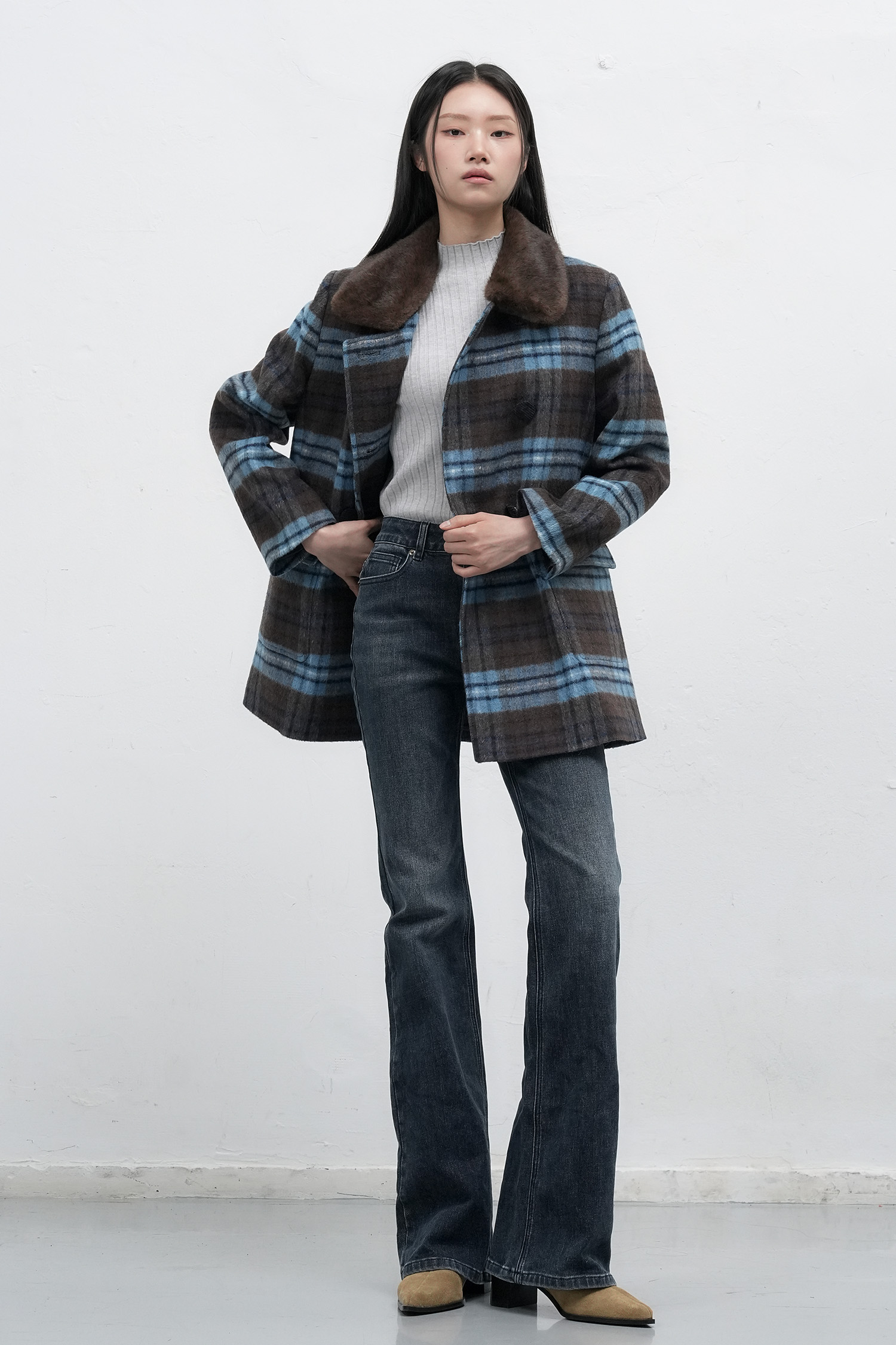 GENERAL IDEA(ジェネラルアイディア) ウール混ステンカラーコート GENERAL IDEA] WOMAN ウール混ステンカラーコート [BEIGE] (韓国