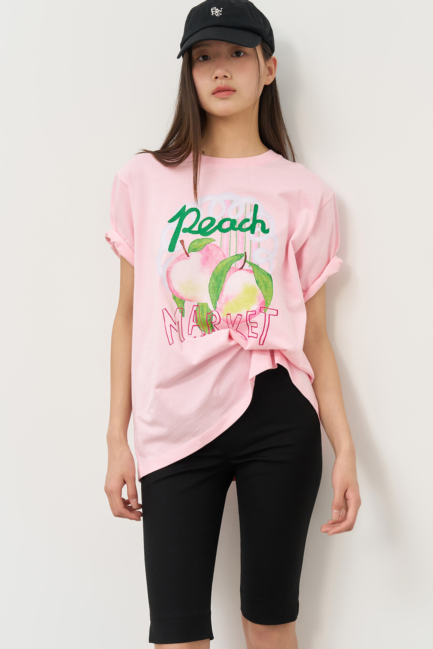 WOMAN フルーツオーバーサイズTシャツ [WHITE CHERRY]