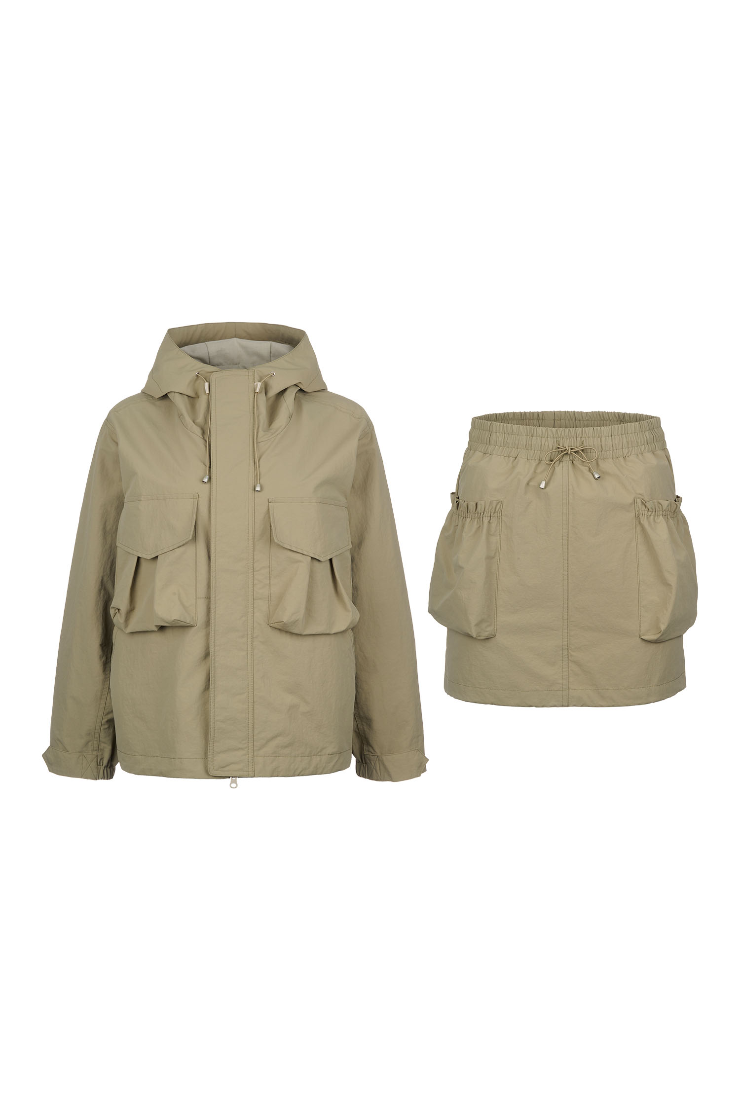 WOMAN 카고 필드 세트 [LIGHT KHAKI]