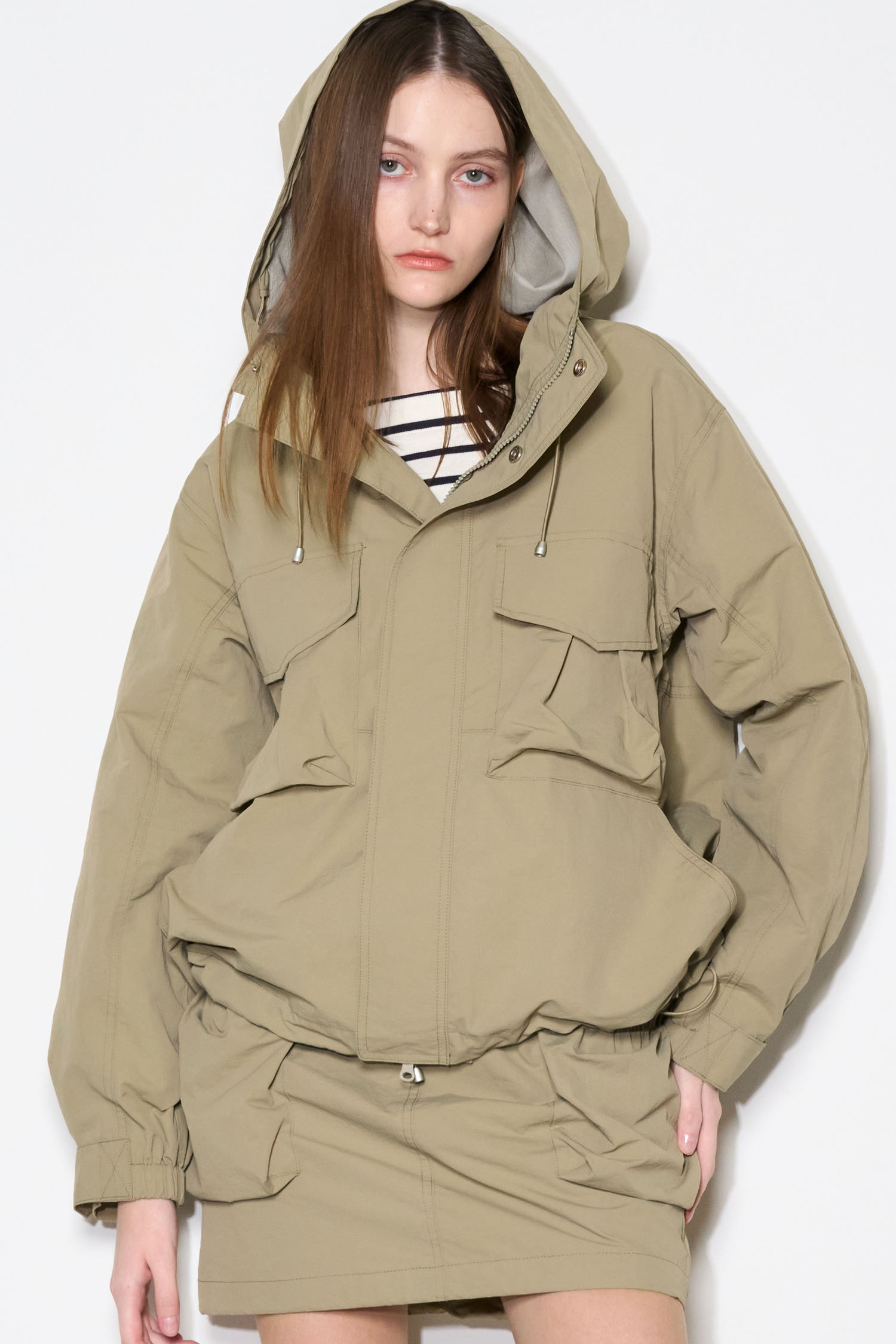 WOMAN 카고 필드 세트 [LIGHT KHAKI]