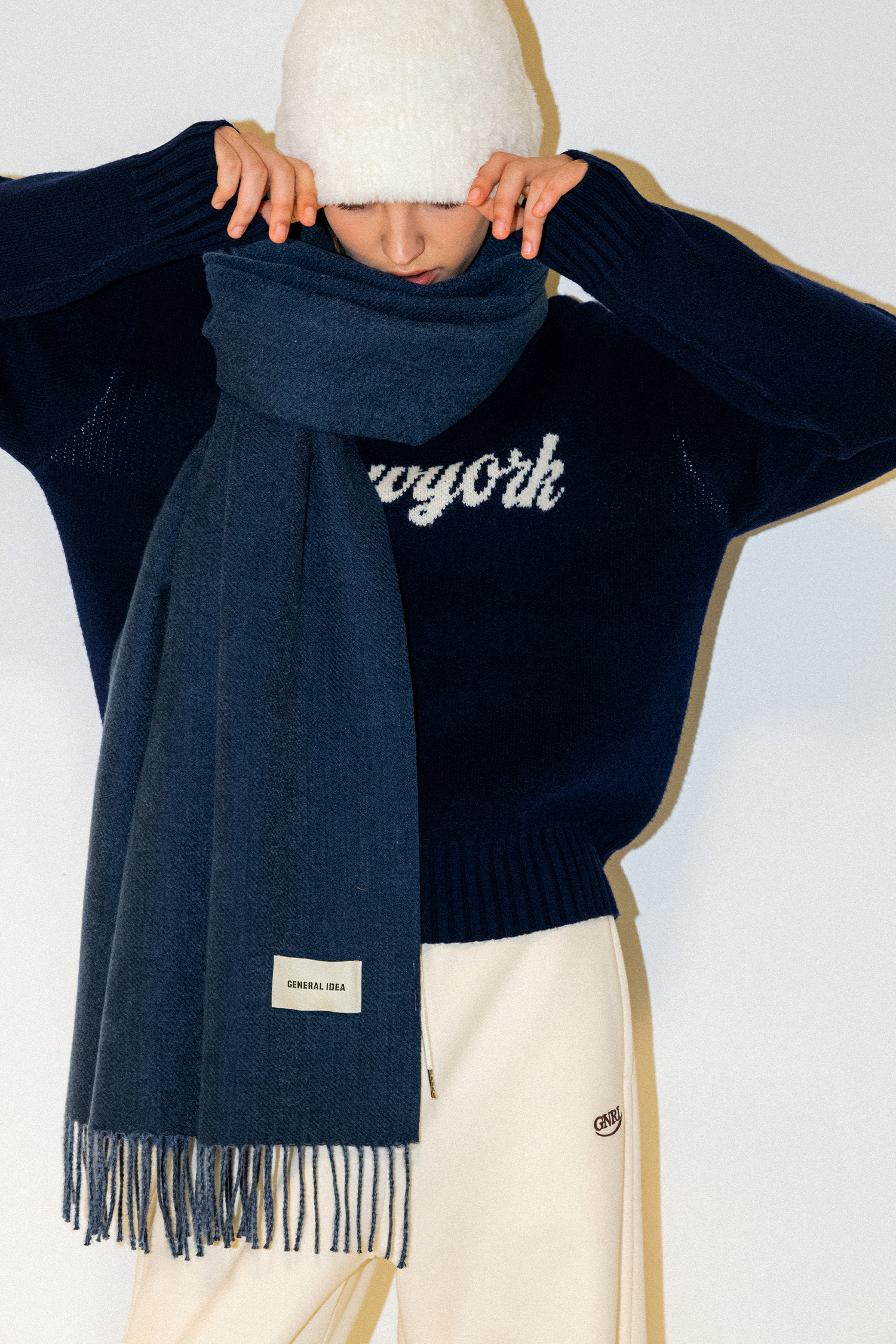 UNISEX GNRL 에센셜 머플러 [NAVY]