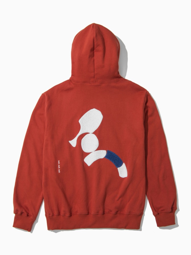 inch_inch_hoodie - Tone Down Orange