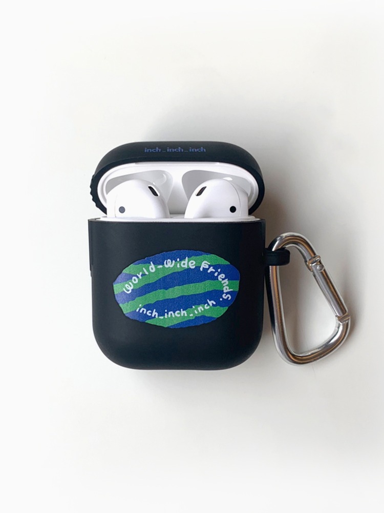 world_wide_friends AirPods Case (black)(키링 포함)