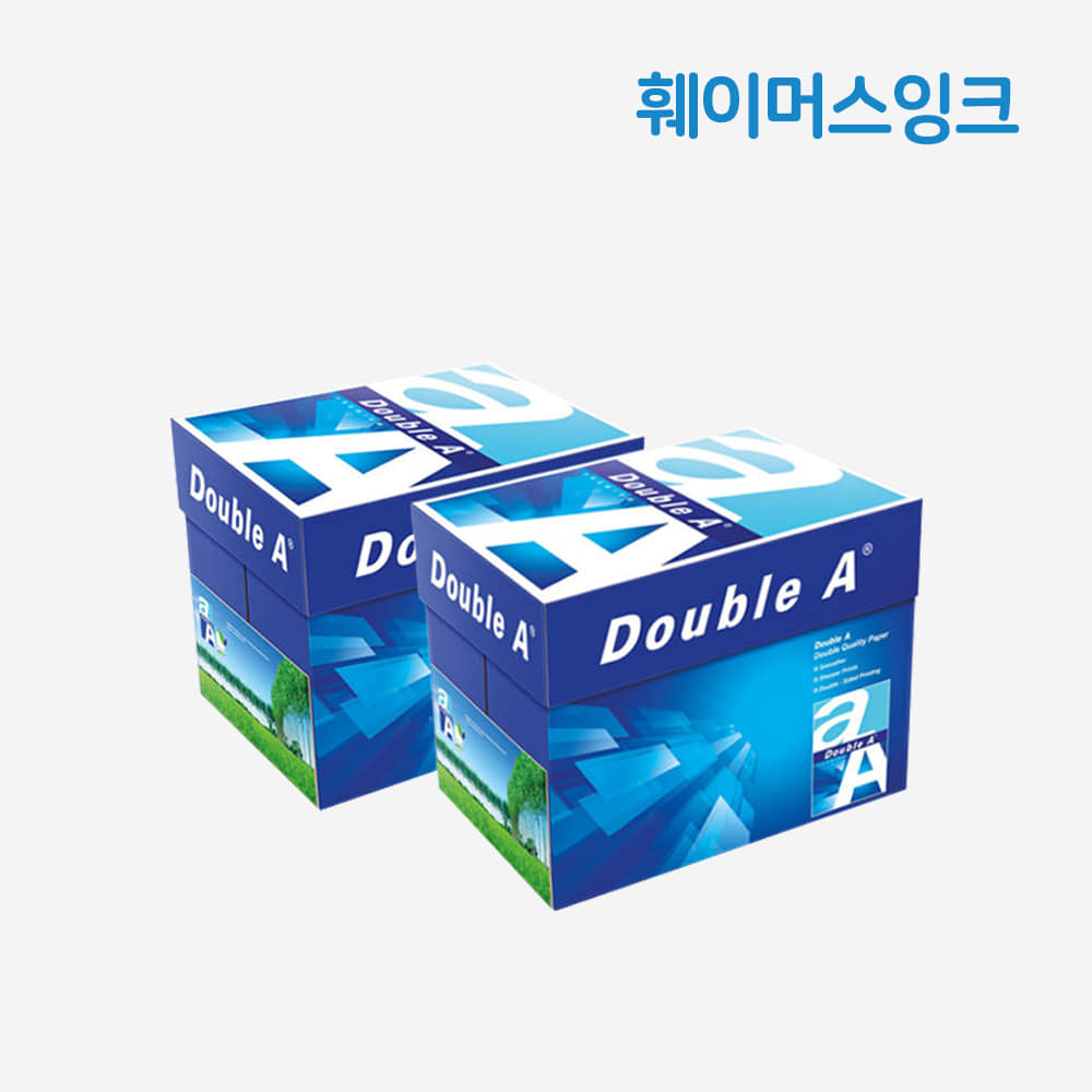 [더블에이] 더블에이 A4 복사용지 80g (2BOX, 4000매)훼이머스잉크