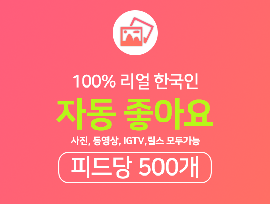 인스타 자동 좋아요 늘리기 - 피드당 500개