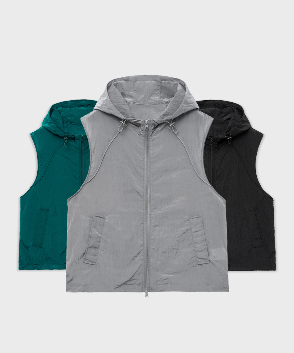 Feather Weight Hoody Vest : 3color