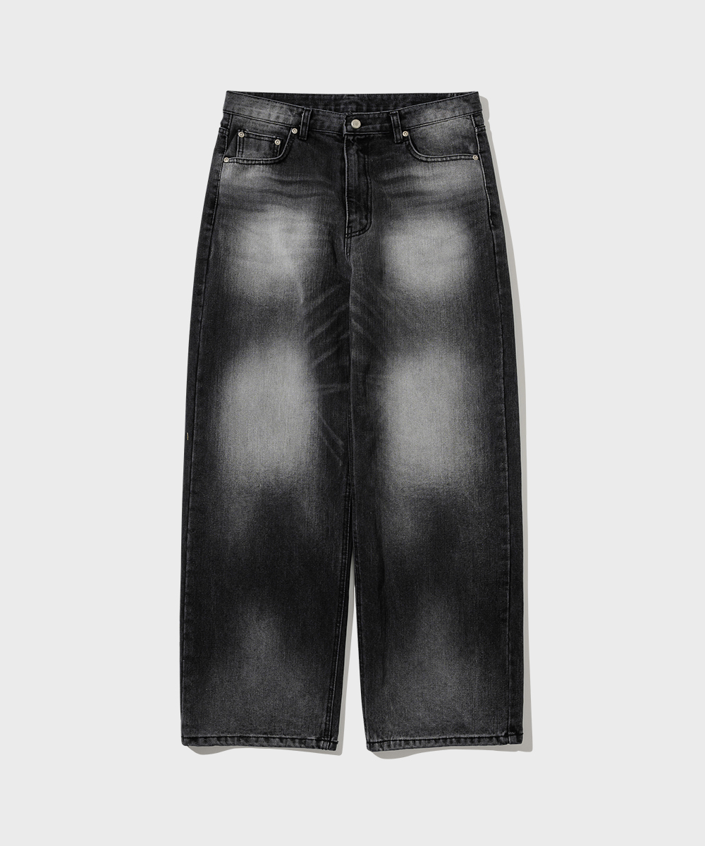 Highlight Washed Denim Pants_Black