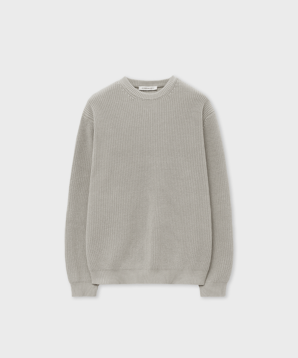 Hachi Elbow Volume Pullover_Mud Beige