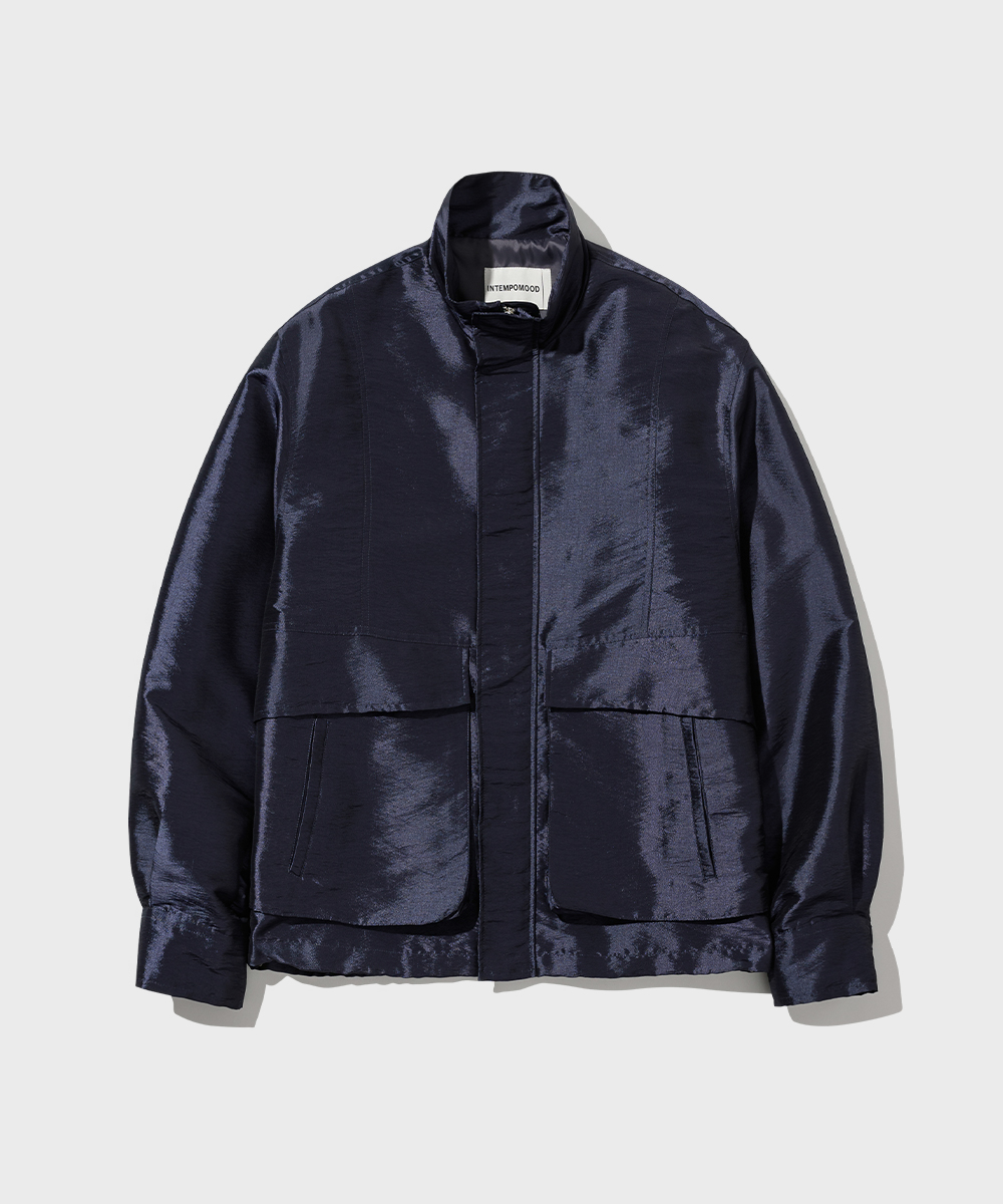 Shining Hidden Bomber Jacket_Ink Navy