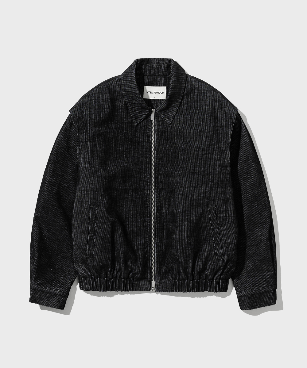 Pigment Corduroy Bomber Jacket_Black