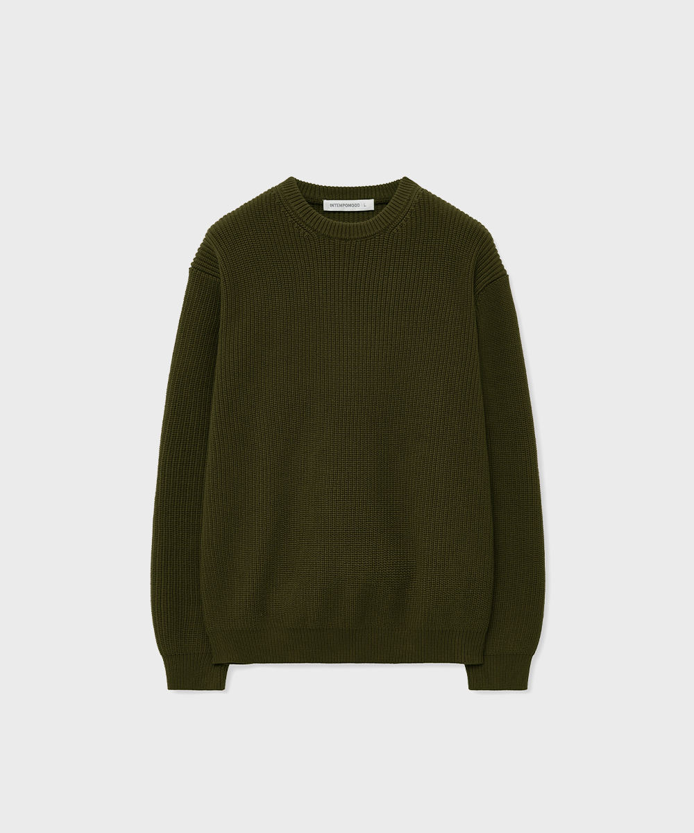 Hachi Elbow Volume Pullover_Khaki