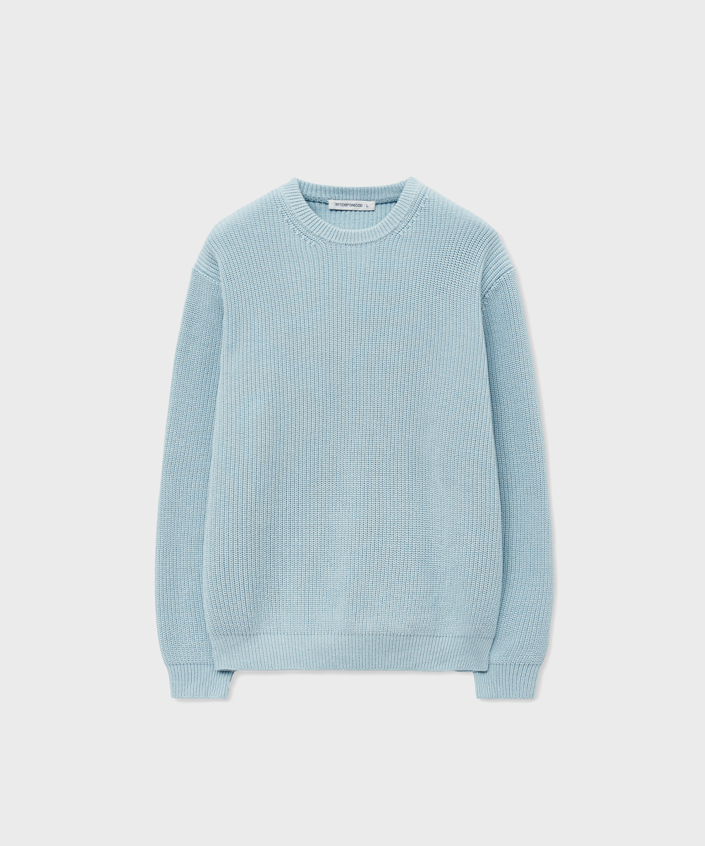 Hachi Elbow Volume Pullover_Light Blue