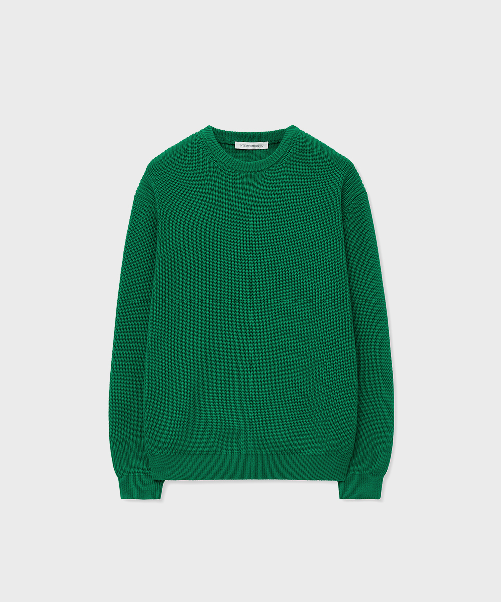 Hachi Elbow Volume Pullover_Green Earth