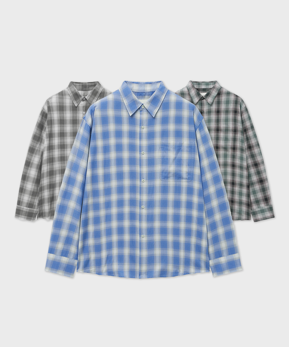 Nerd Check Over Shirt : 3color