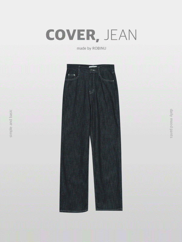 [COVER JEAN] 썸머 쿨 와이드 생지 데님pt (dark blue ver.) - pt(S,M,L/숏ver,오리지널ver)로빈유