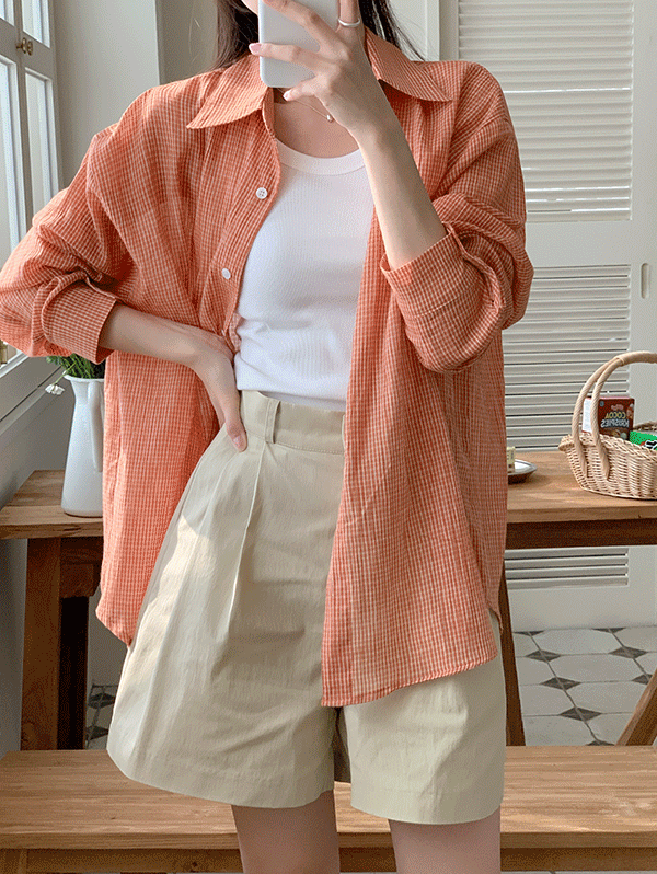 로드니 체크 썸머 오버핏 셔츠 - sh(3color)로빈유