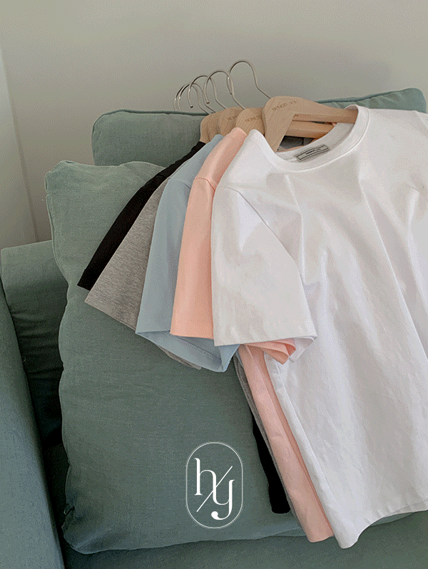 [HONEST, YOU] 위드유 라운드 여름 반팔 티셔츠 - t(5color)로빈유