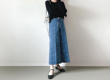 DOT RIBBON DENIM